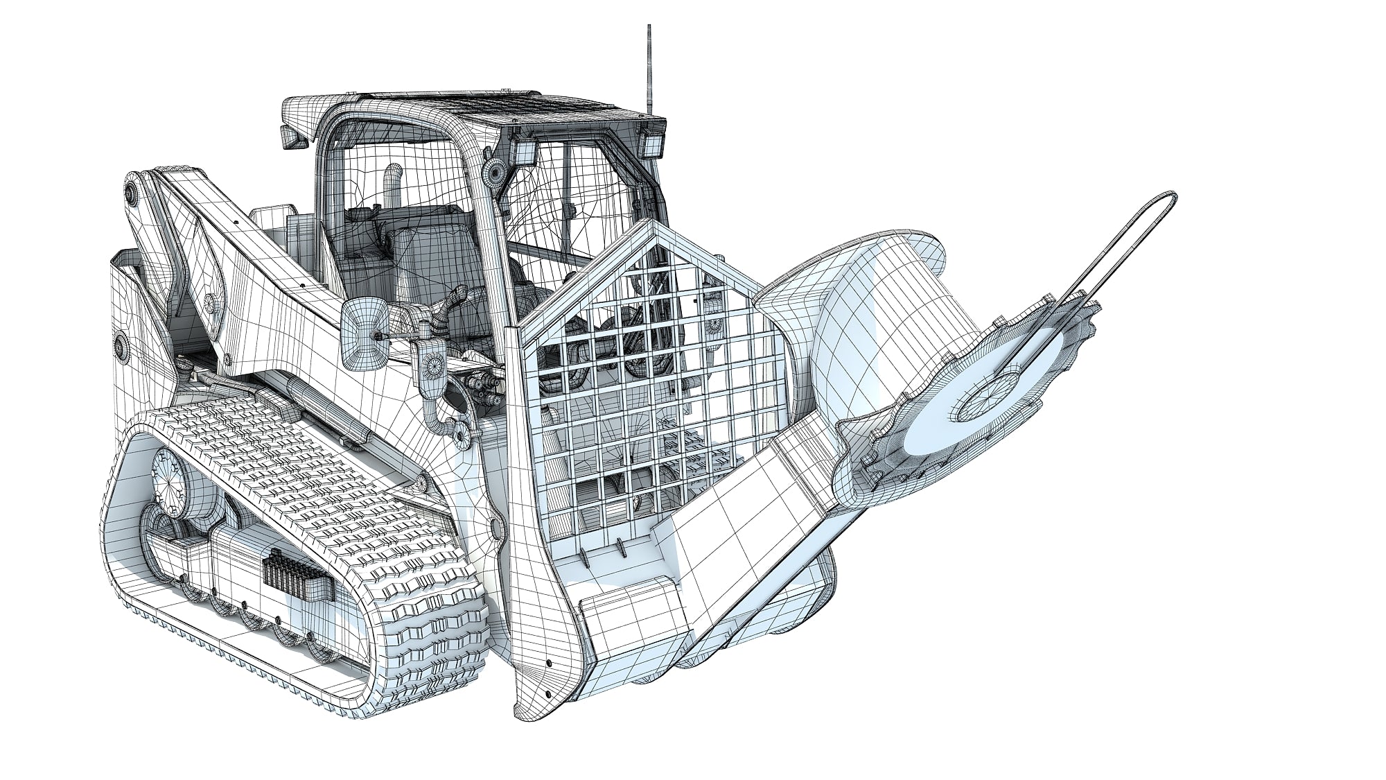 Skid Steer Loader Tree Cutter