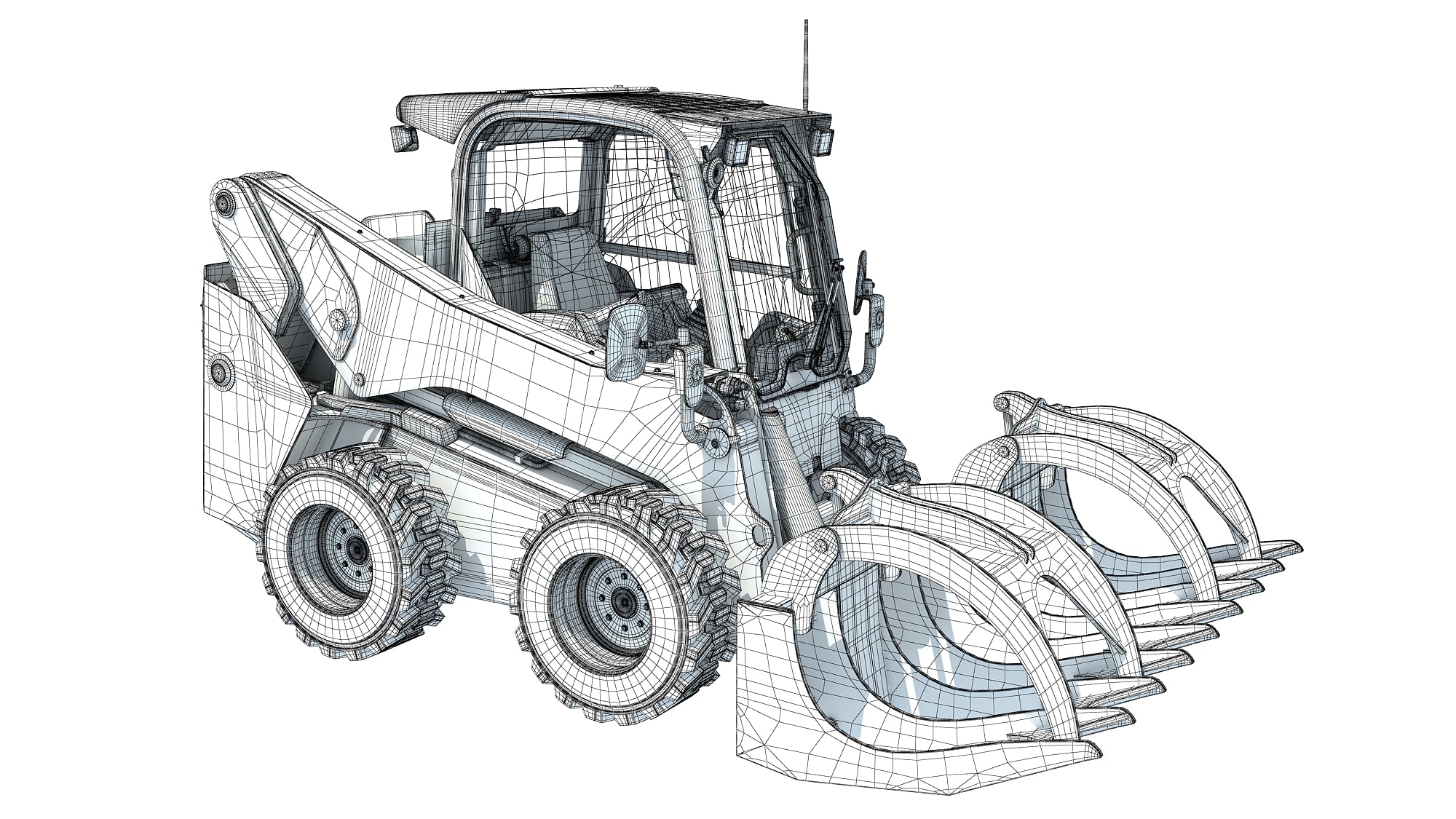 Log Fork Skid Steer Loader