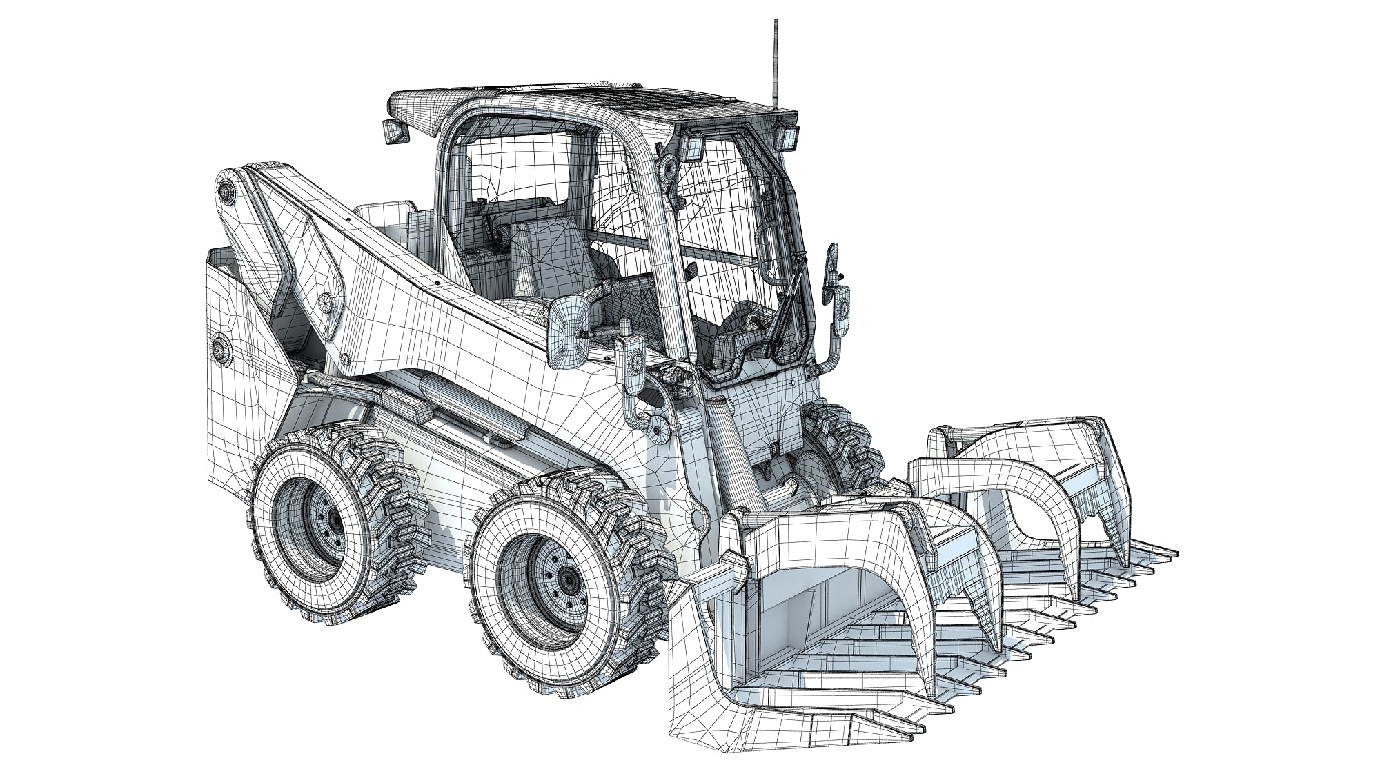 Log Fork Skid Steer Loader