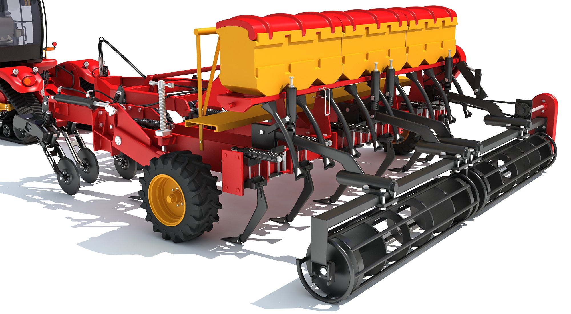 Tractor with Trailed Disc Harrow