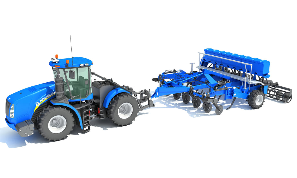 Tractor with Disc Harrow New Holland