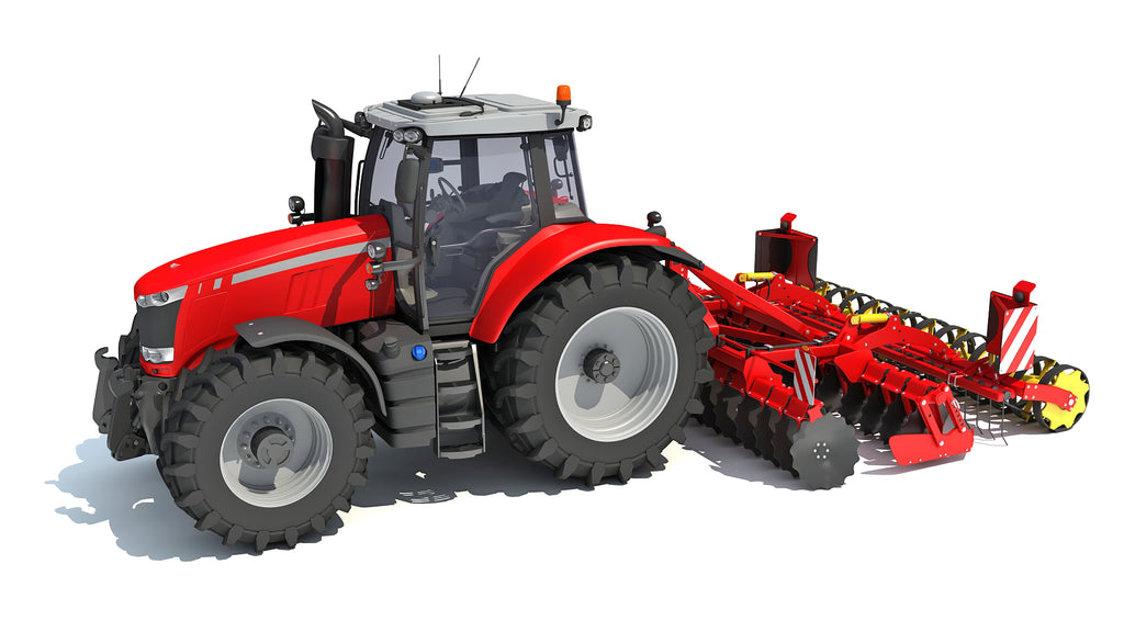 Tractor with Disc Harrow
