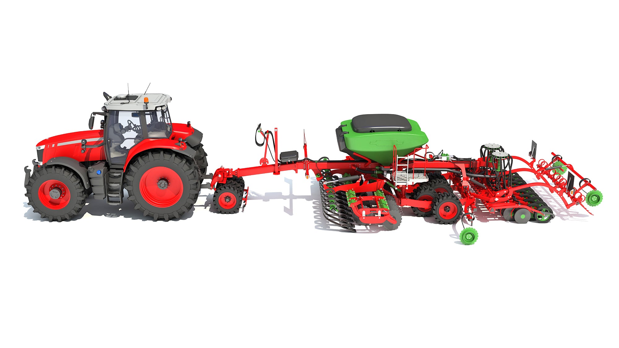 Tractor with Seed Drill