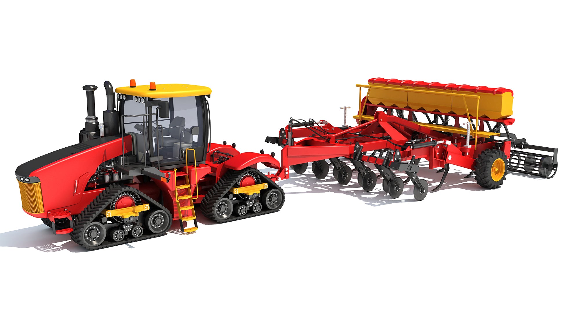 Tractor with Trailed Disc Harrow