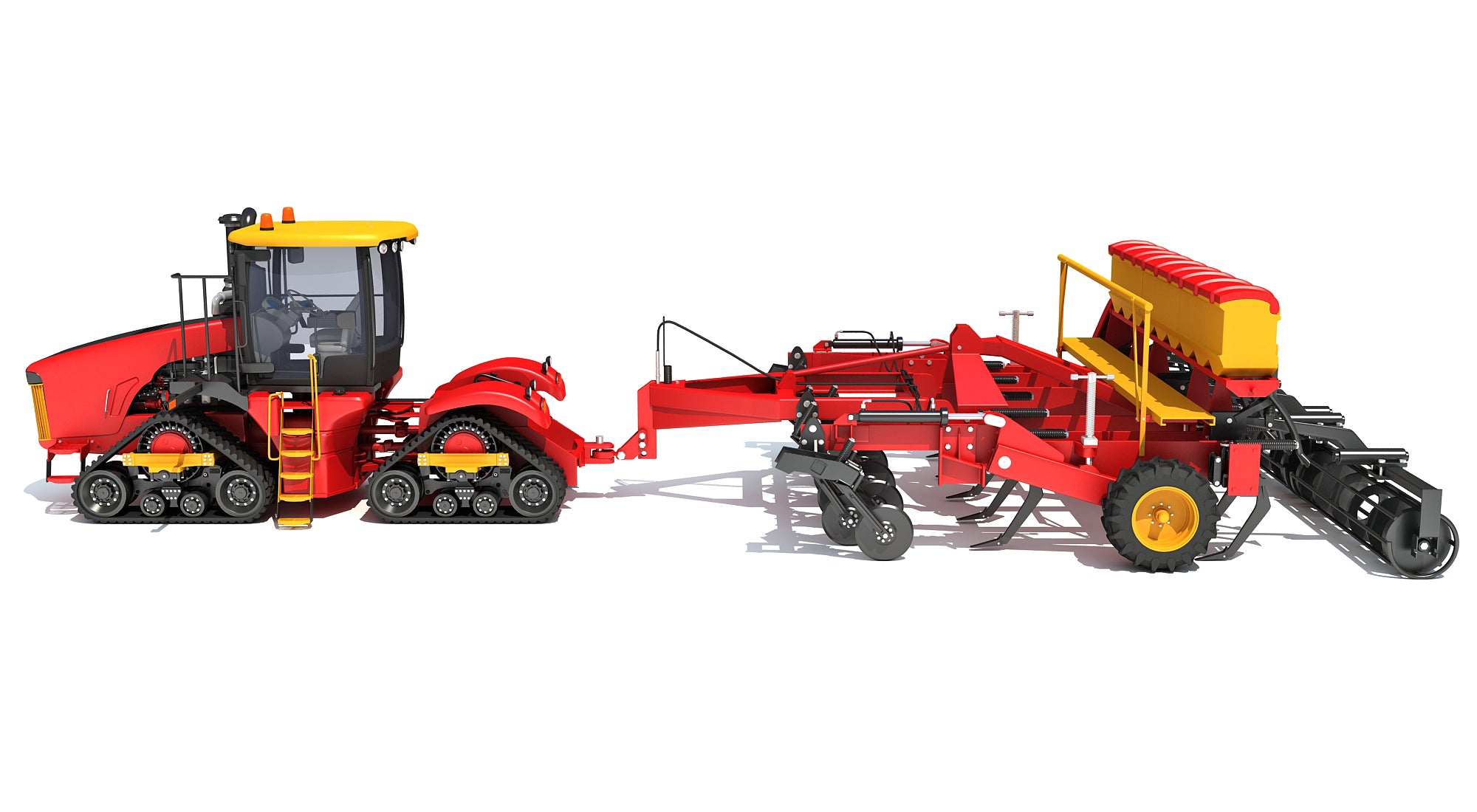 Tractor with Trailed Disc Harrow