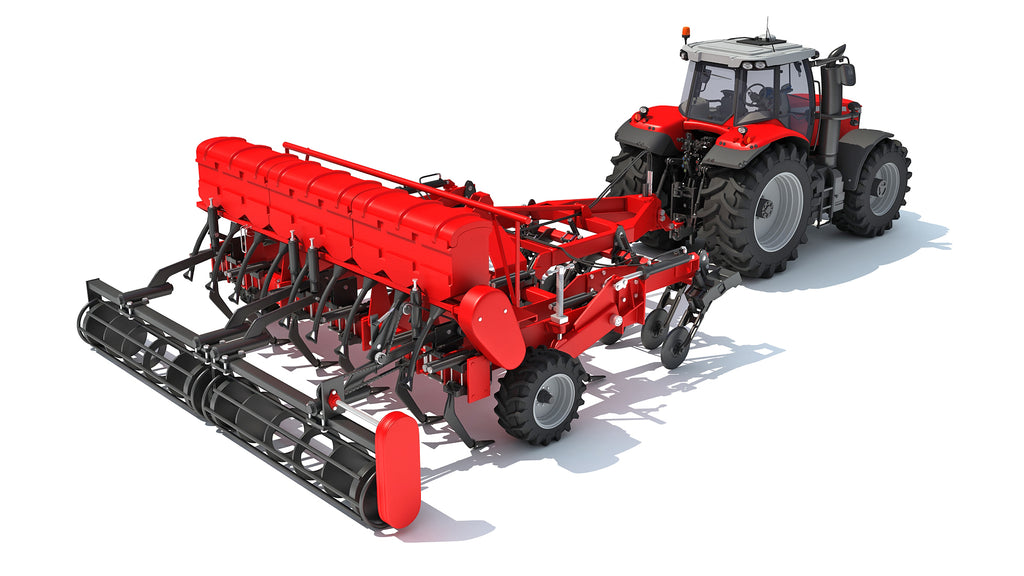 Tractor with Seed Drill