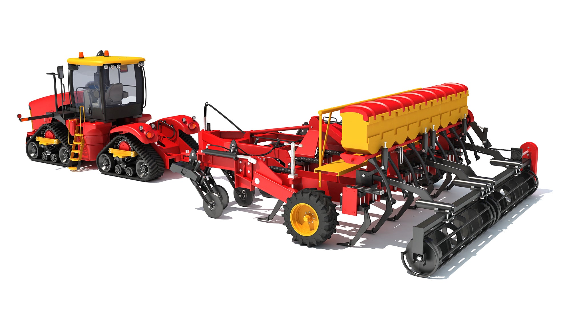 Tractor with Trailed Disc Harrow