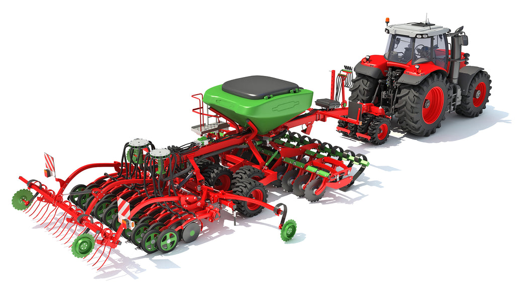 Tractor with Seed Drill