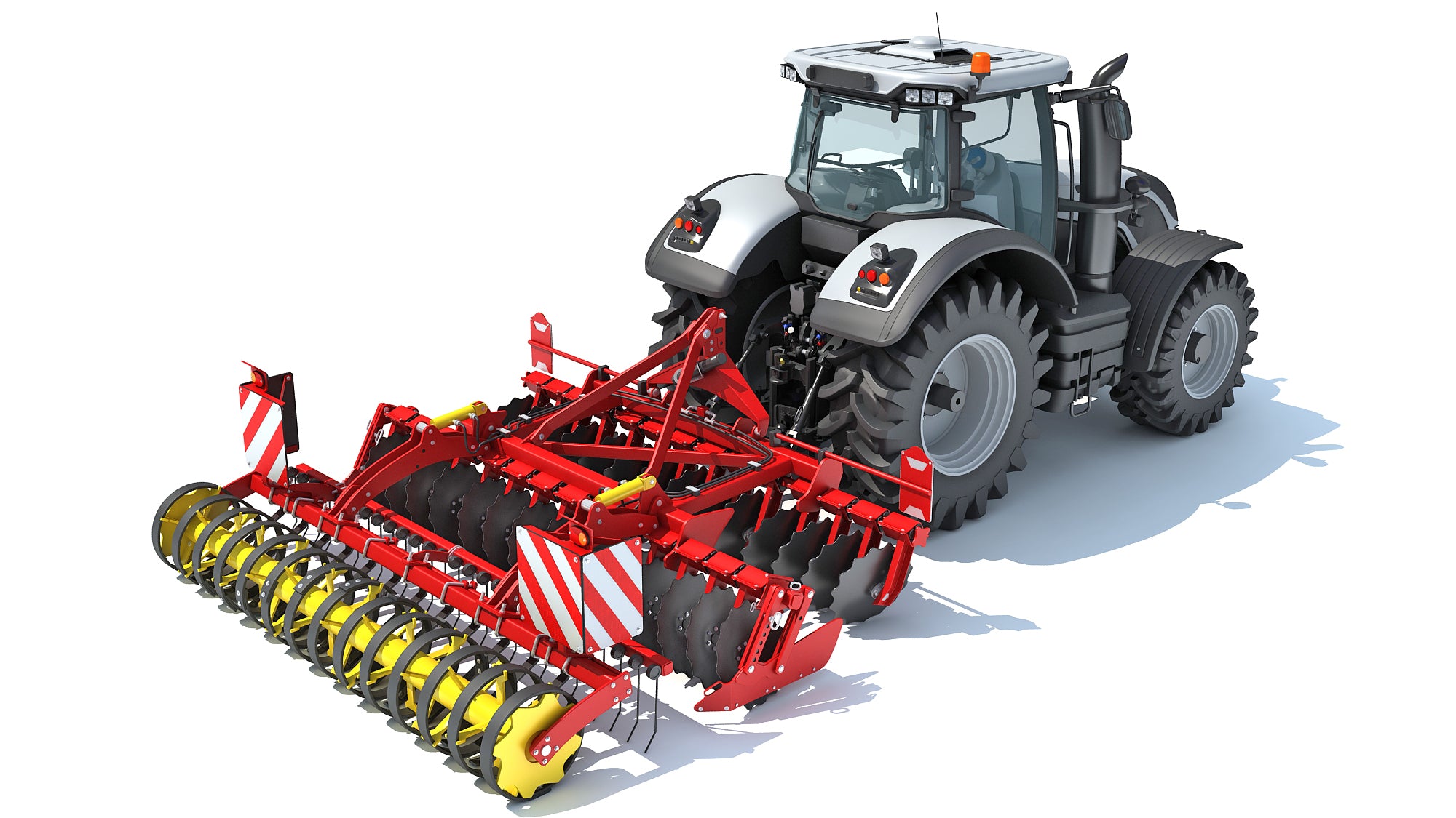Tractor with Compact Disc Harrow