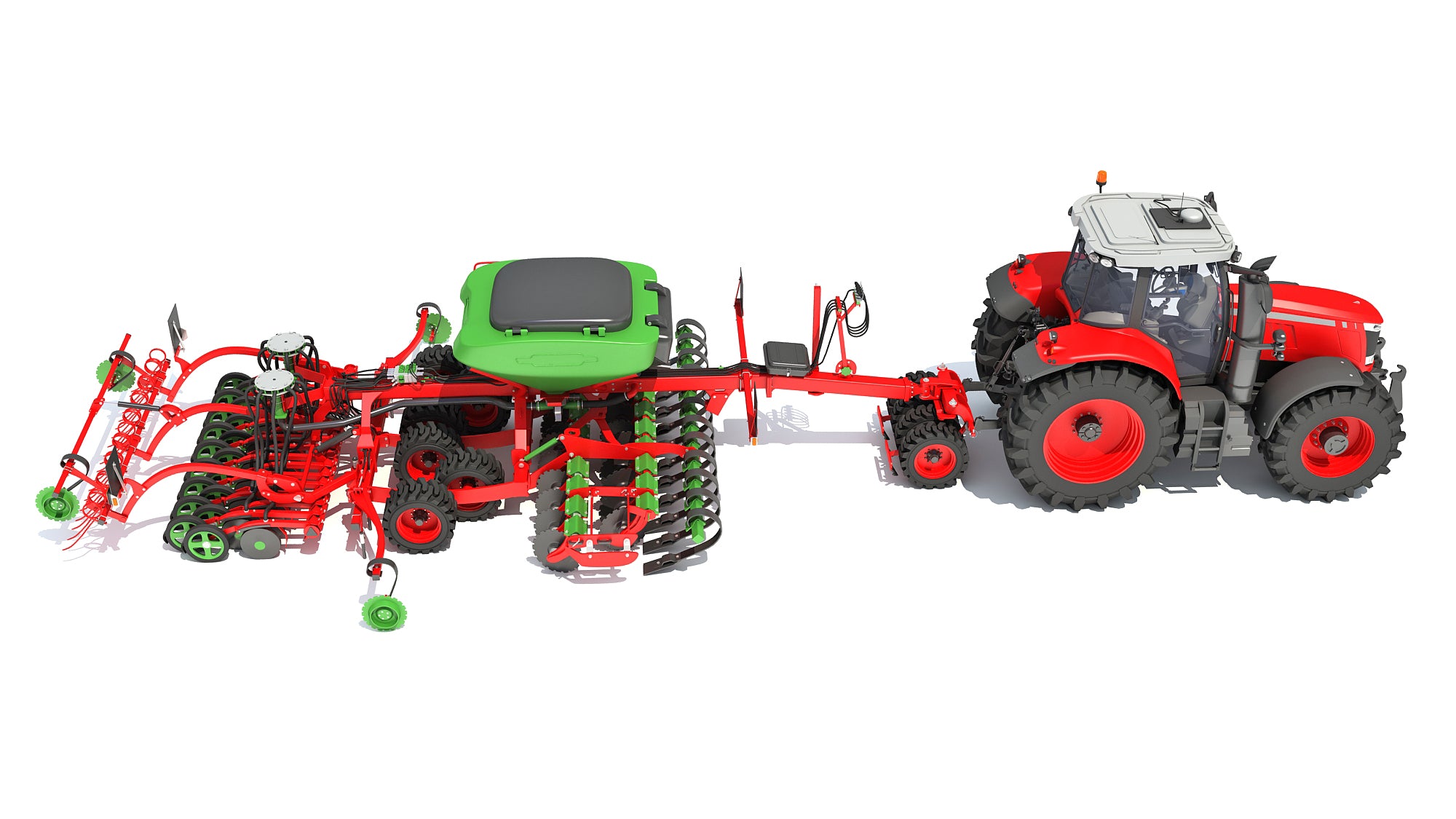 Tractor with Seed Drill