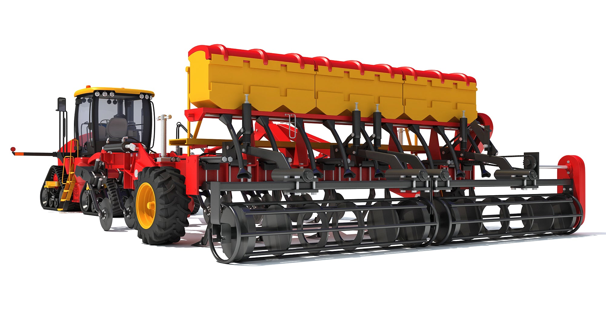Tractor with Trailed Disc Harrow