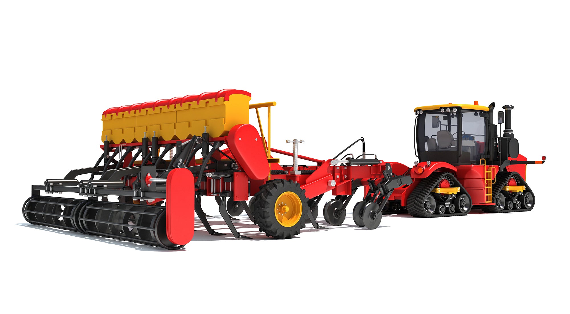 Tractor with Trailed Disc Harrow