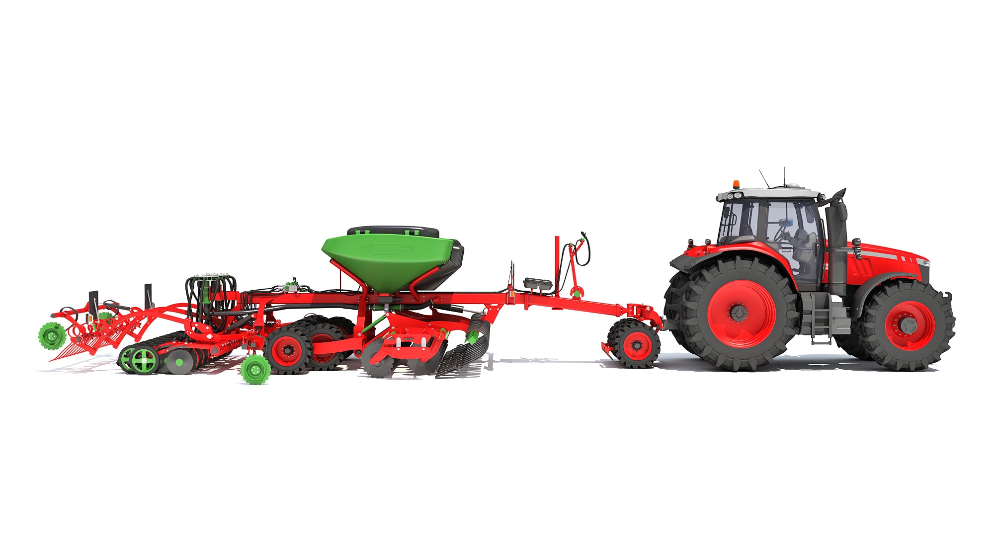 Tractor with Seed Drill