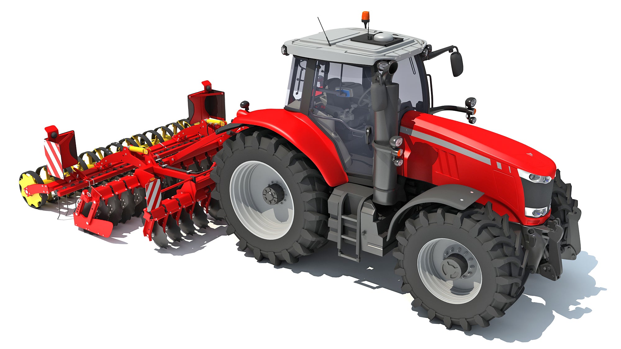Tractor with Disc Harrow
