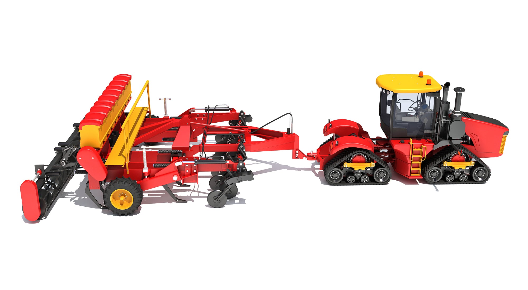 Tractor with Trailed Disc Harrow