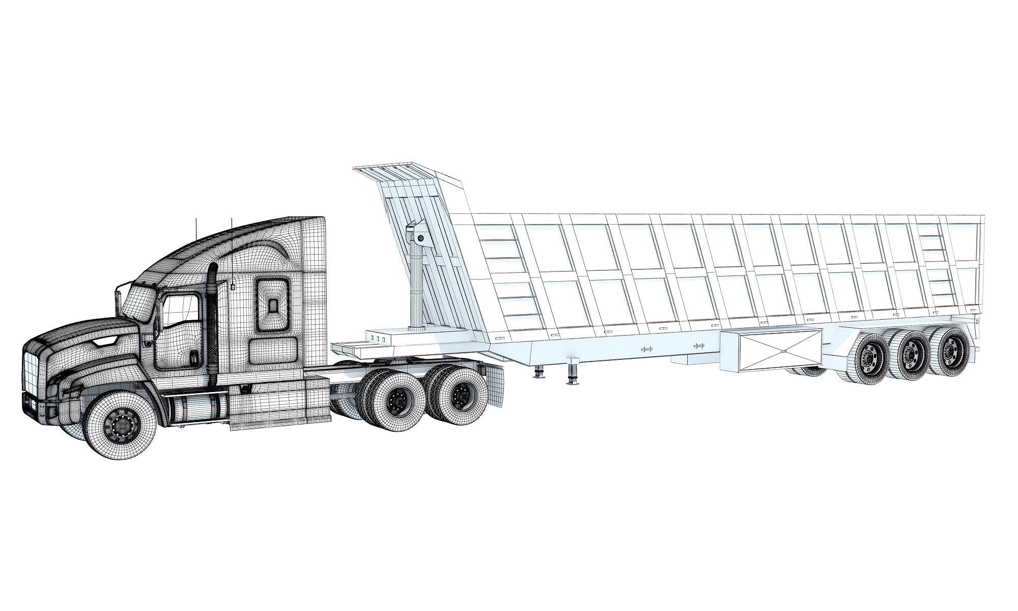3D Models - Truck Tipper Trailer