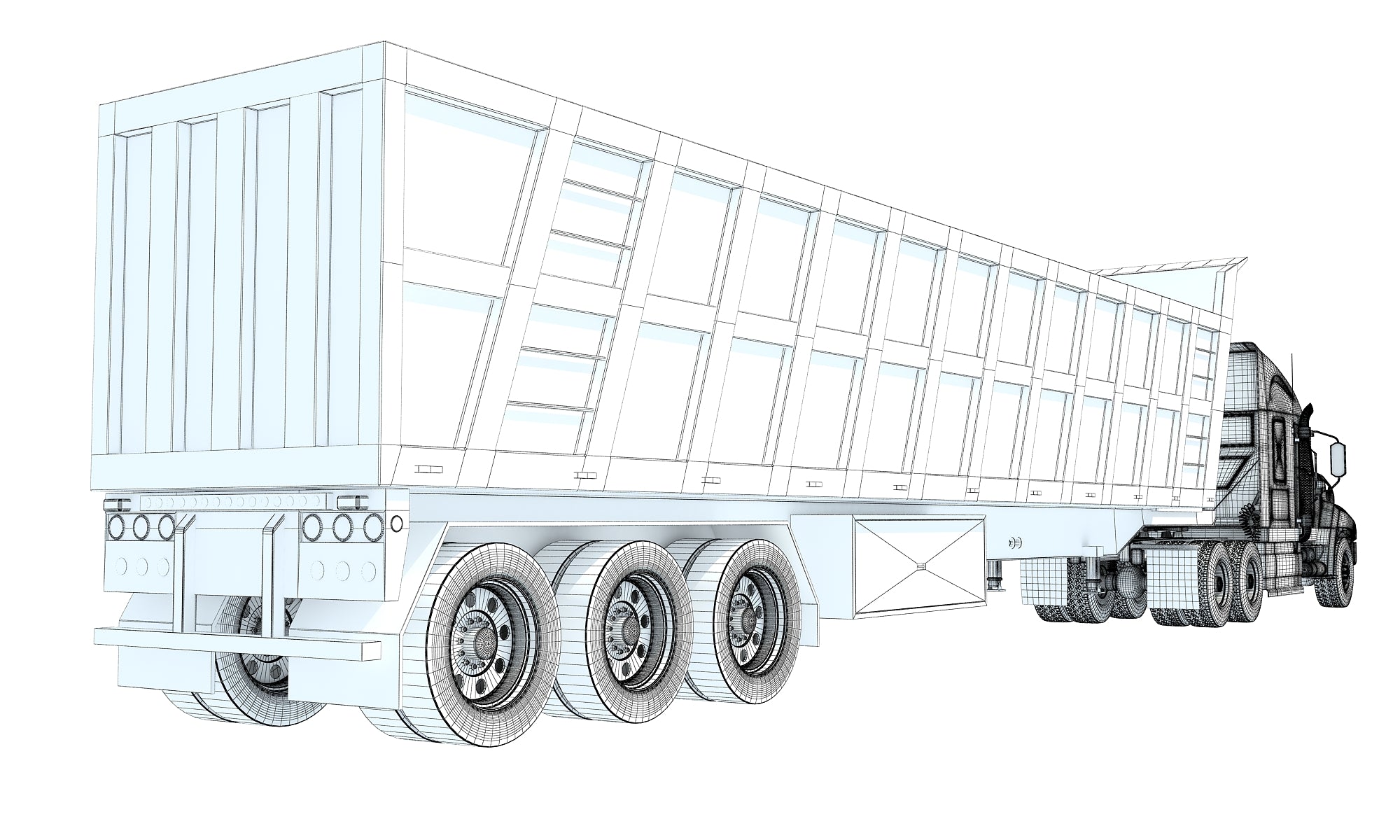 3D Models - Truck Tipper Trailer