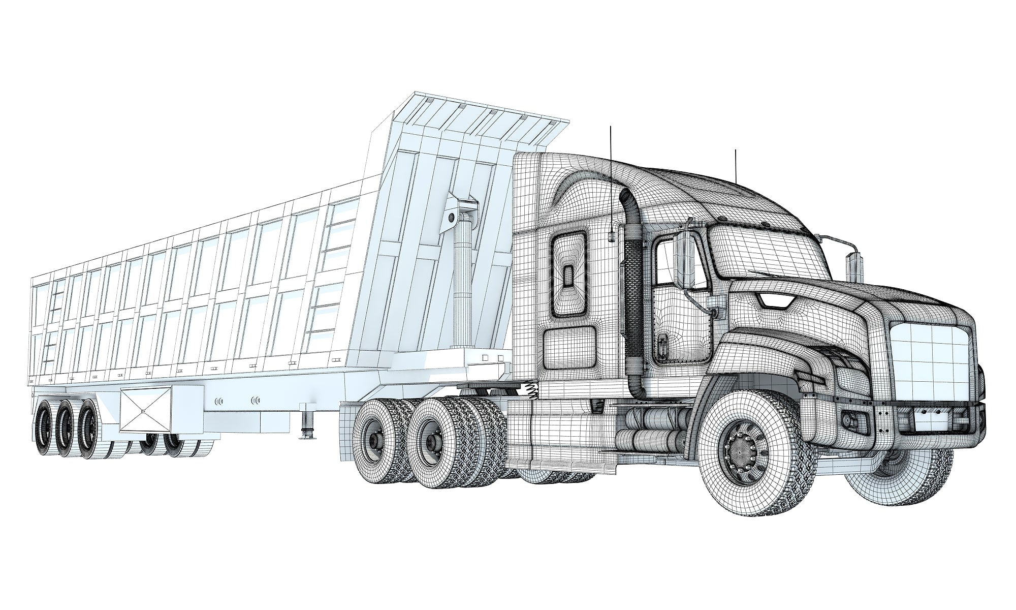 3D Models - Truck Tipper Trailer