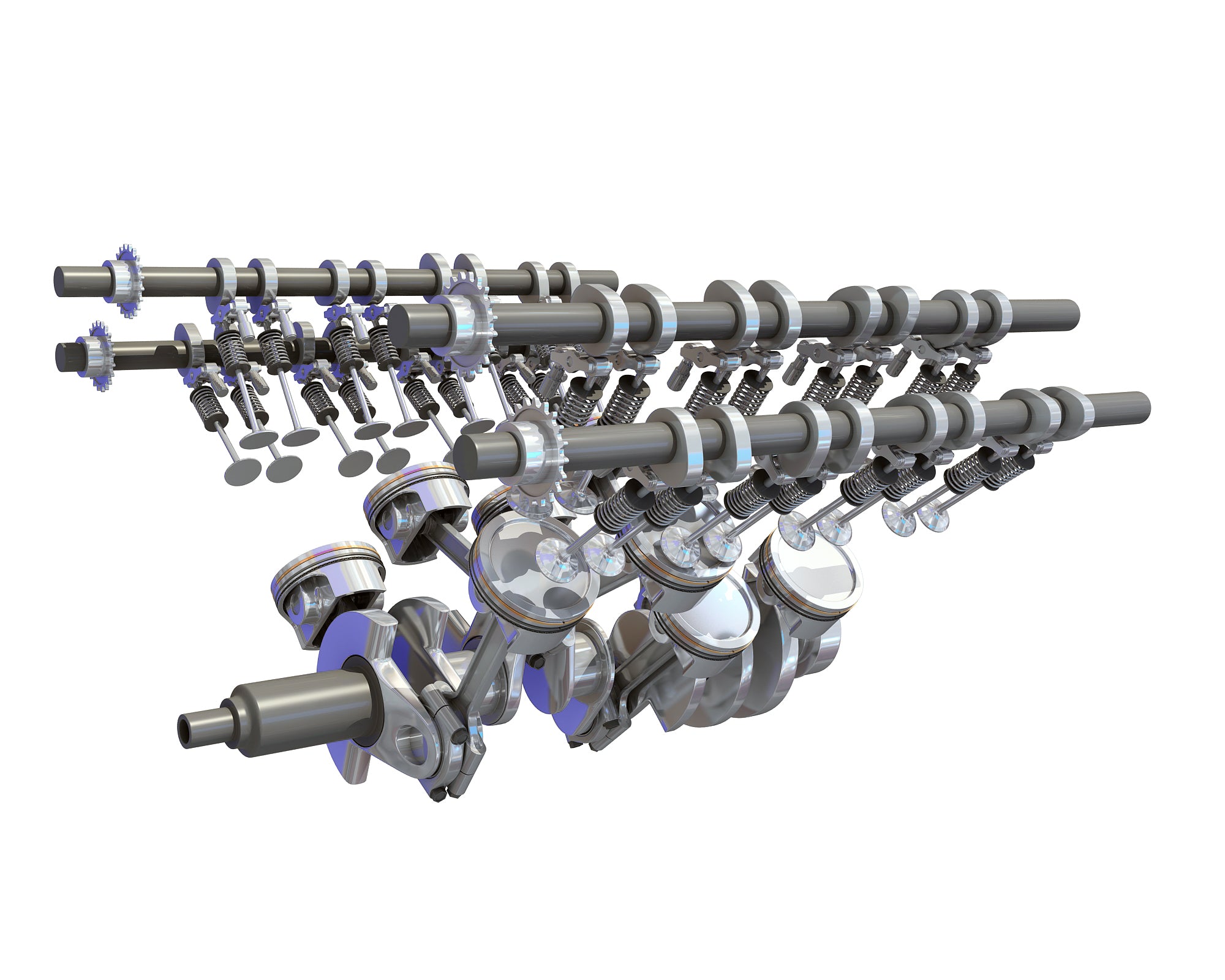 Cutaway V8 Engine