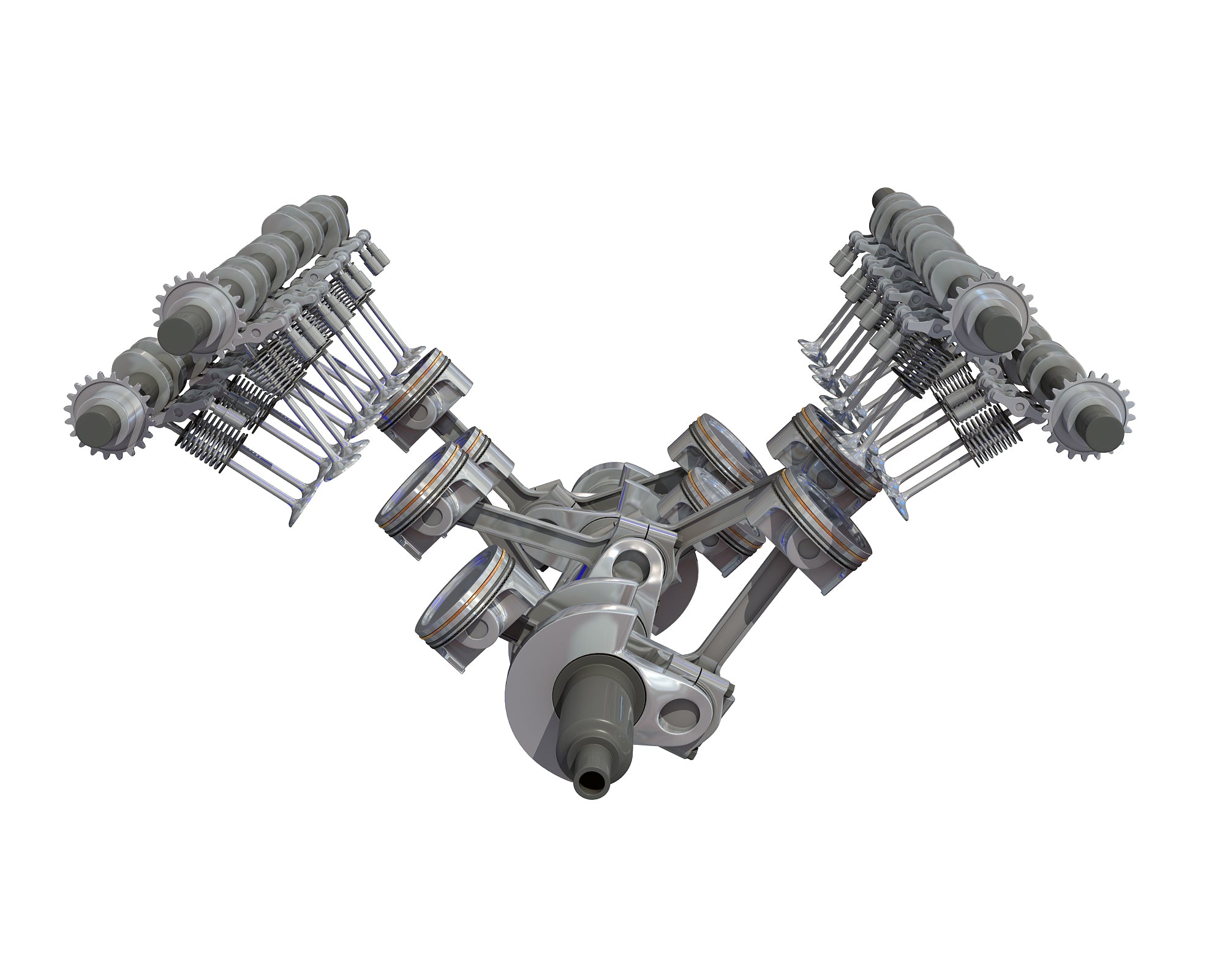 Cutaway V8 Engine