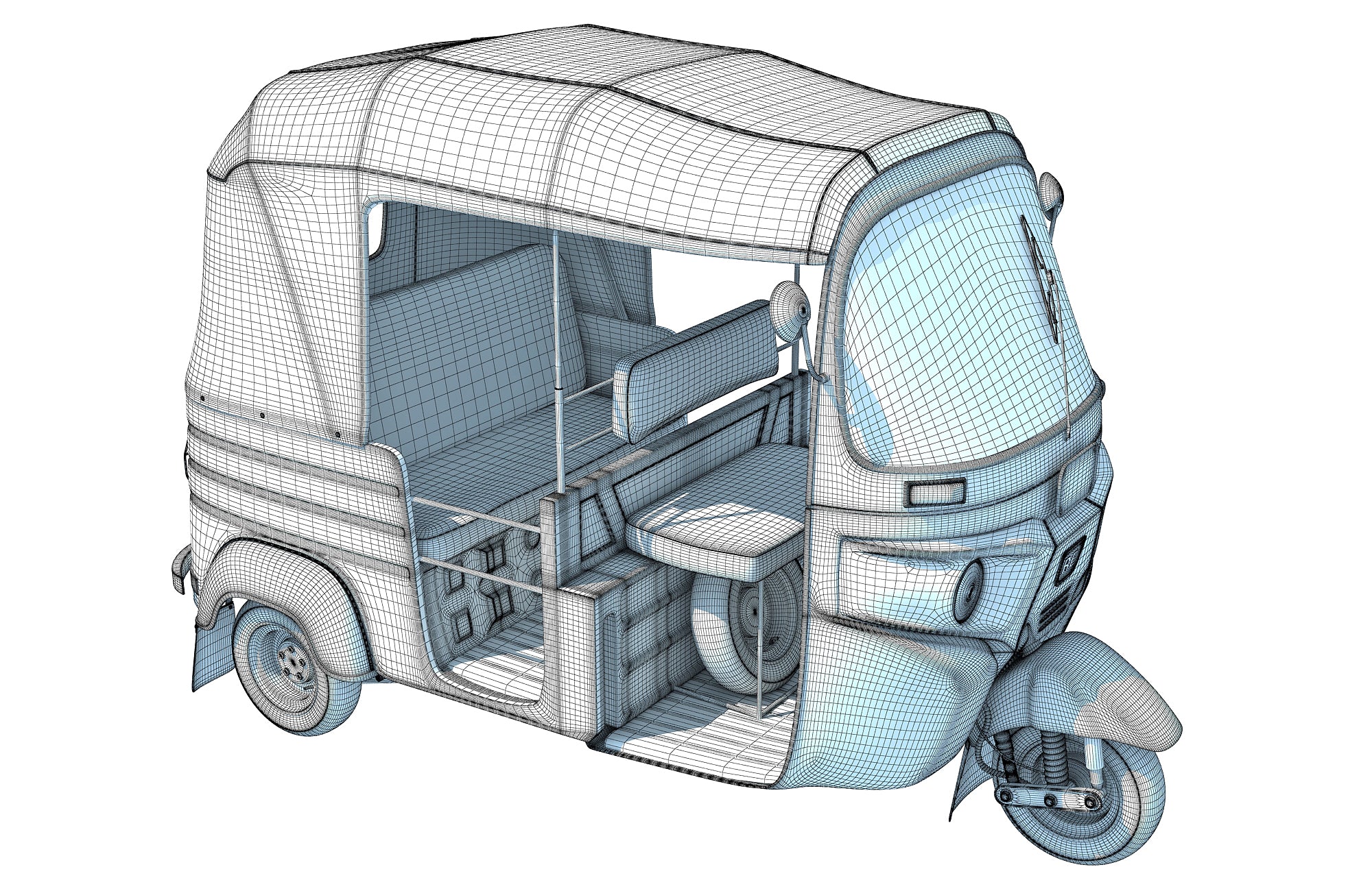 Rickshaw Bajaj 3D Models