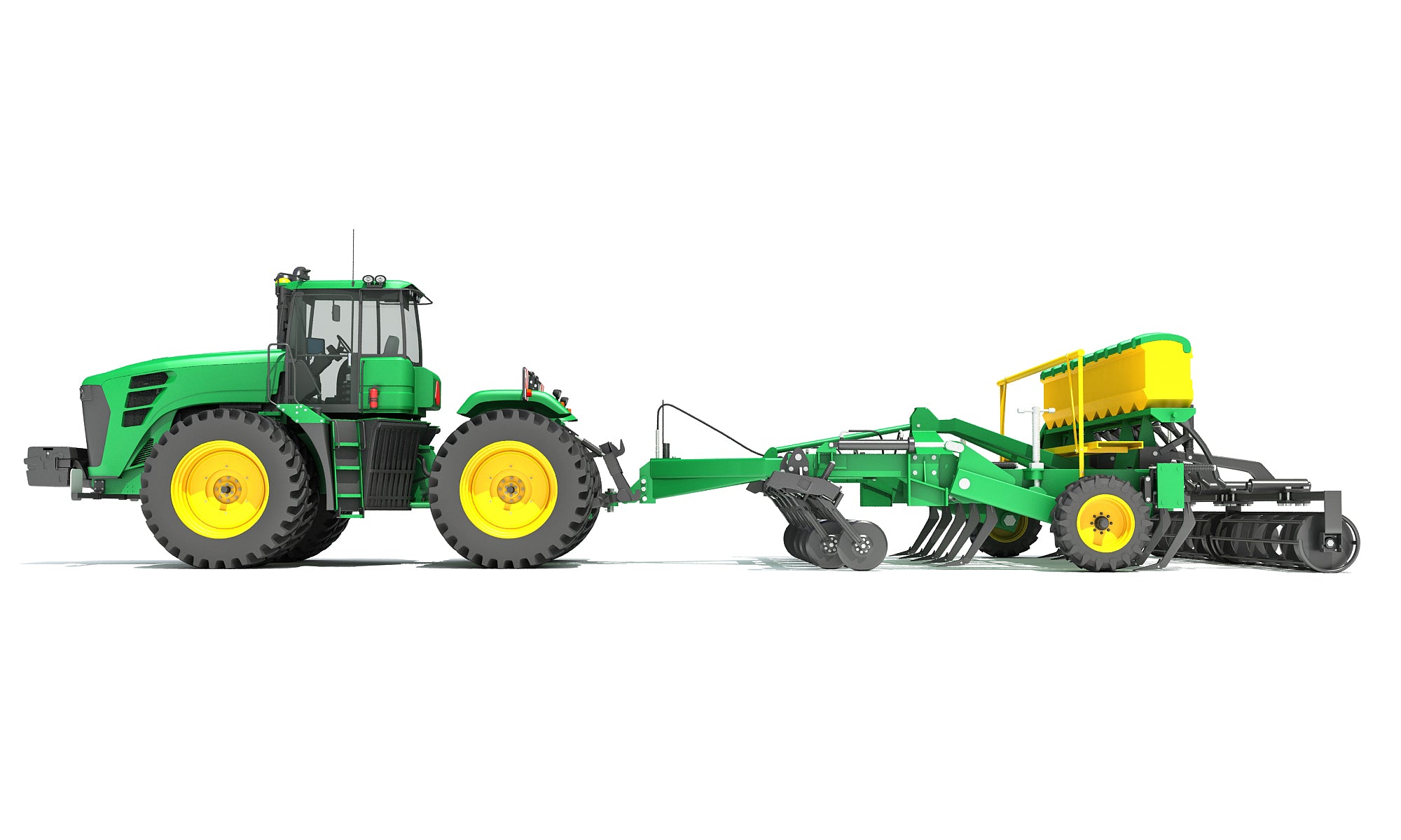 Tractor with Seed Drill