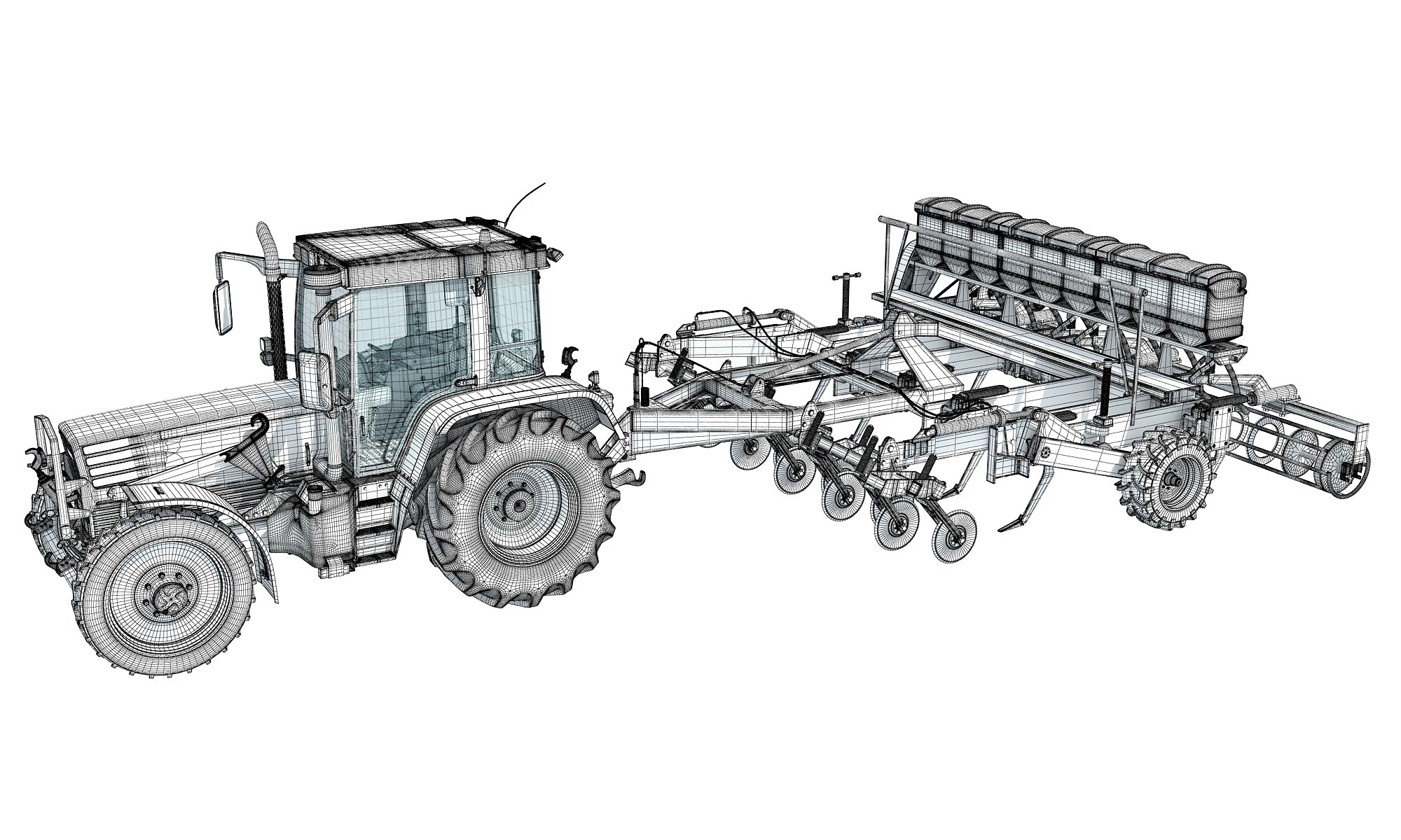 Seed Drill 3D Models