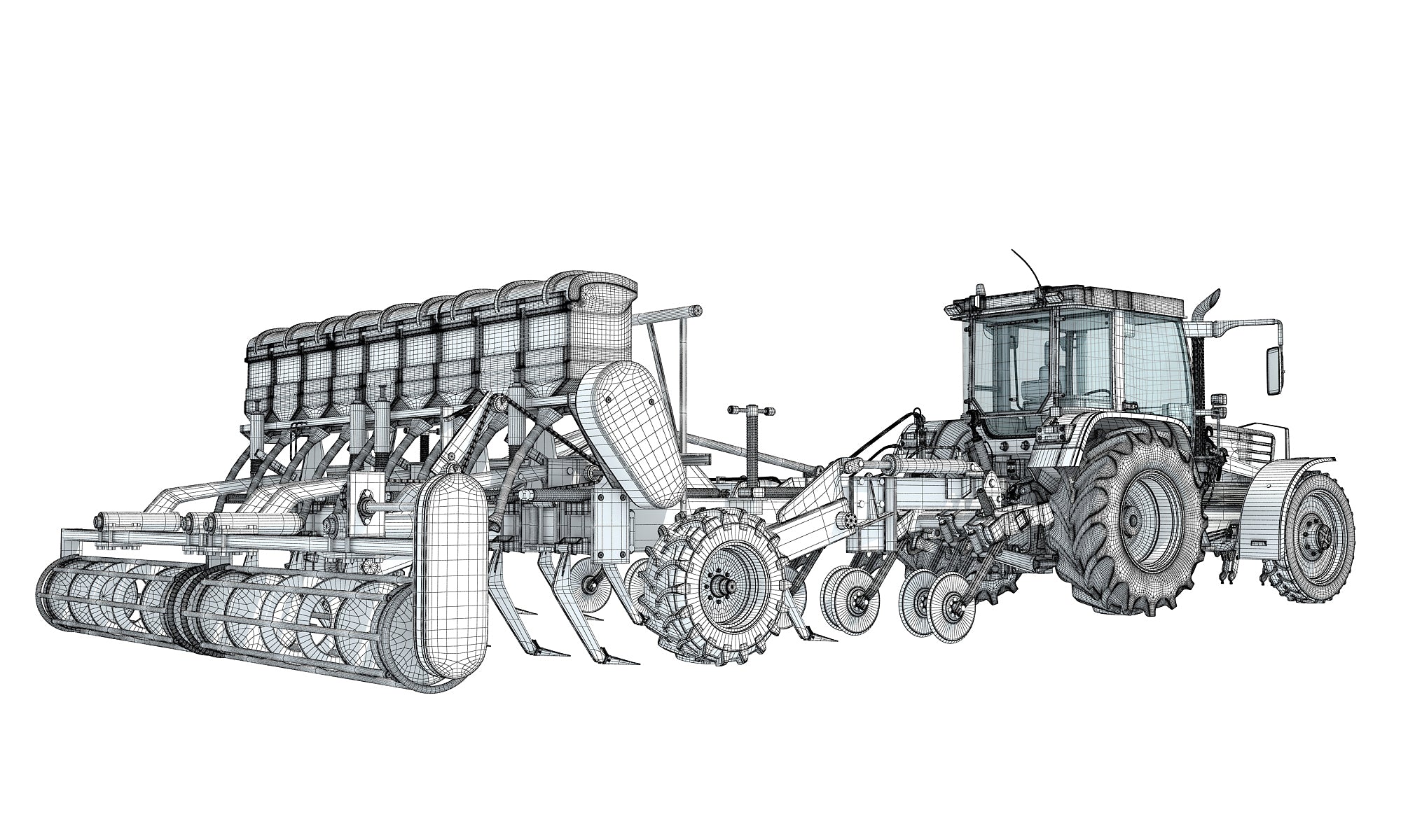 Seed Drill 3D Models