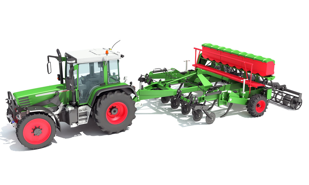 Tractor with Seed Drill