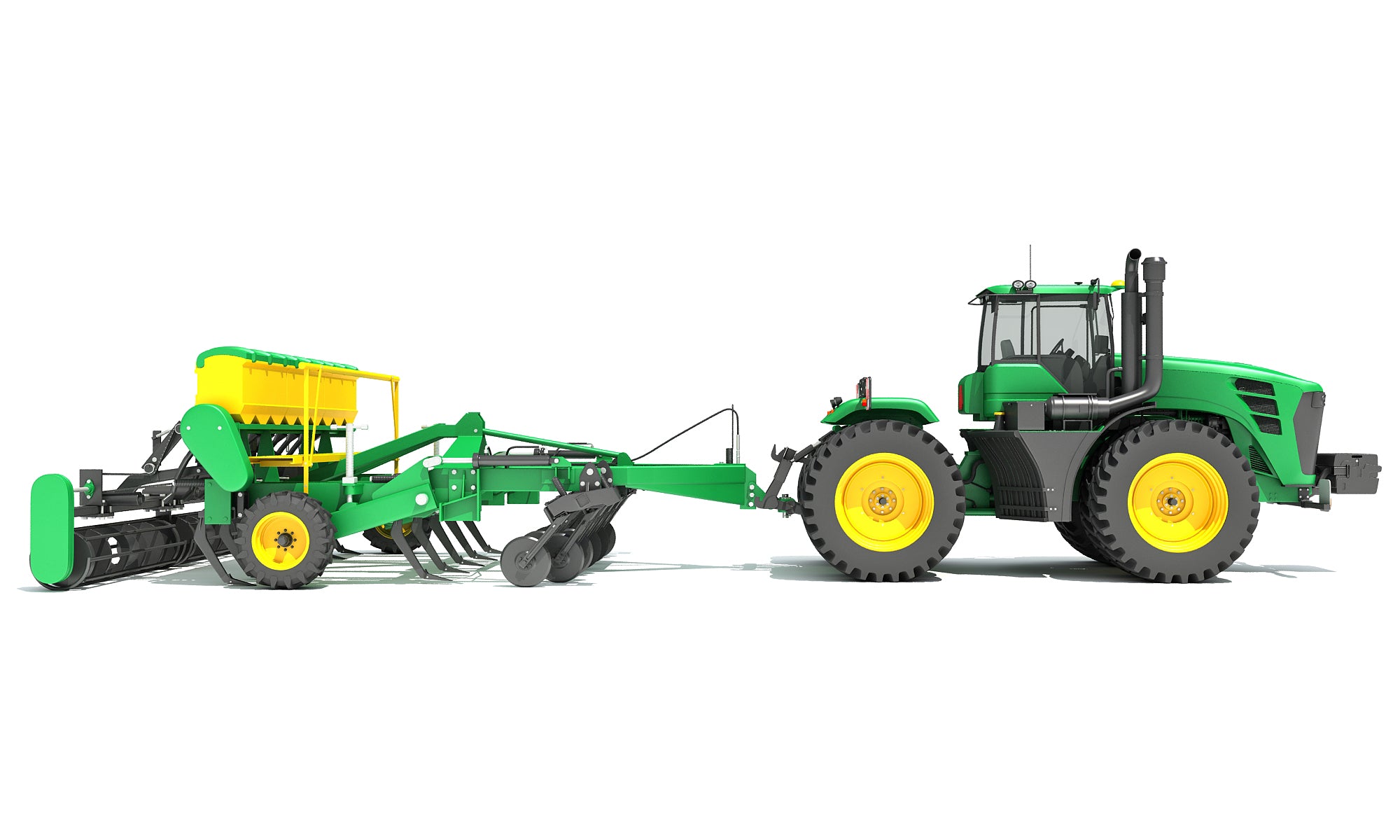 Tractor with Seed Drill