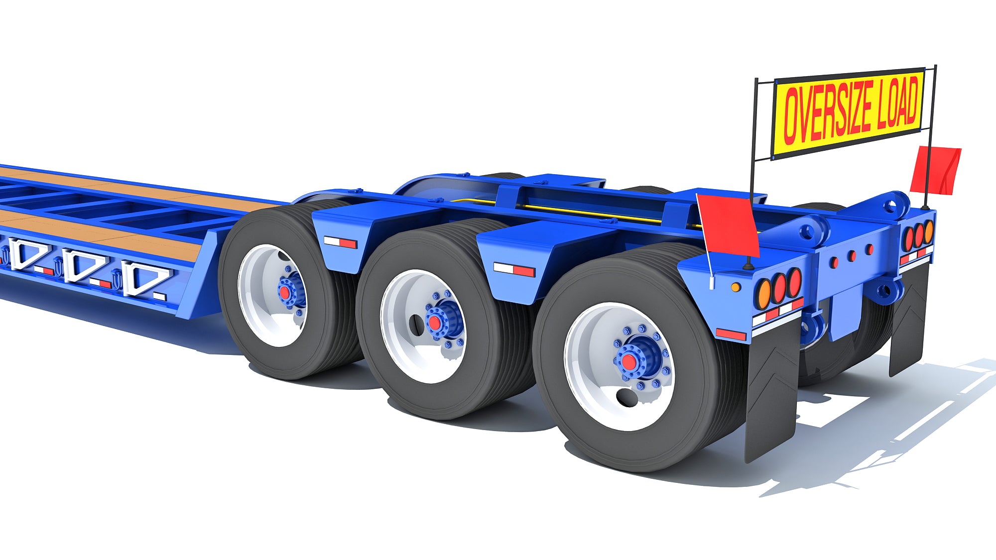 Semi Truck with Lowboy Trailer
