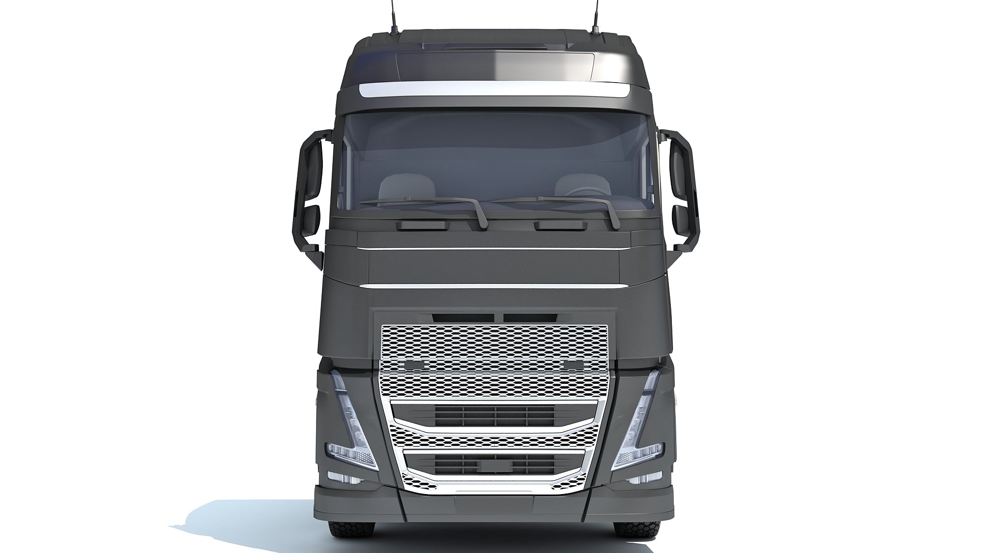 Semi Truck with Lowboy Trailer