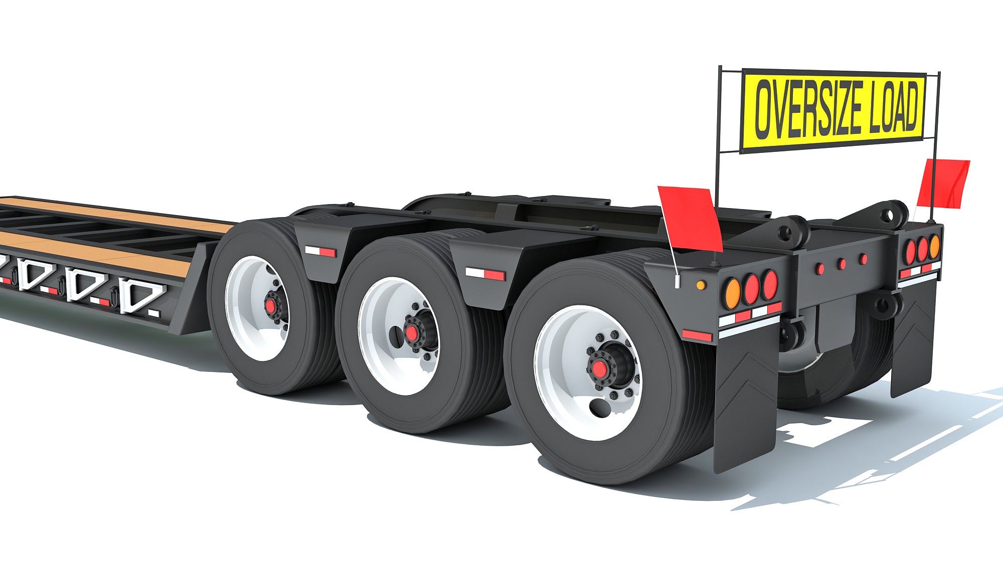 Semi Truck with Lowboy Trailer