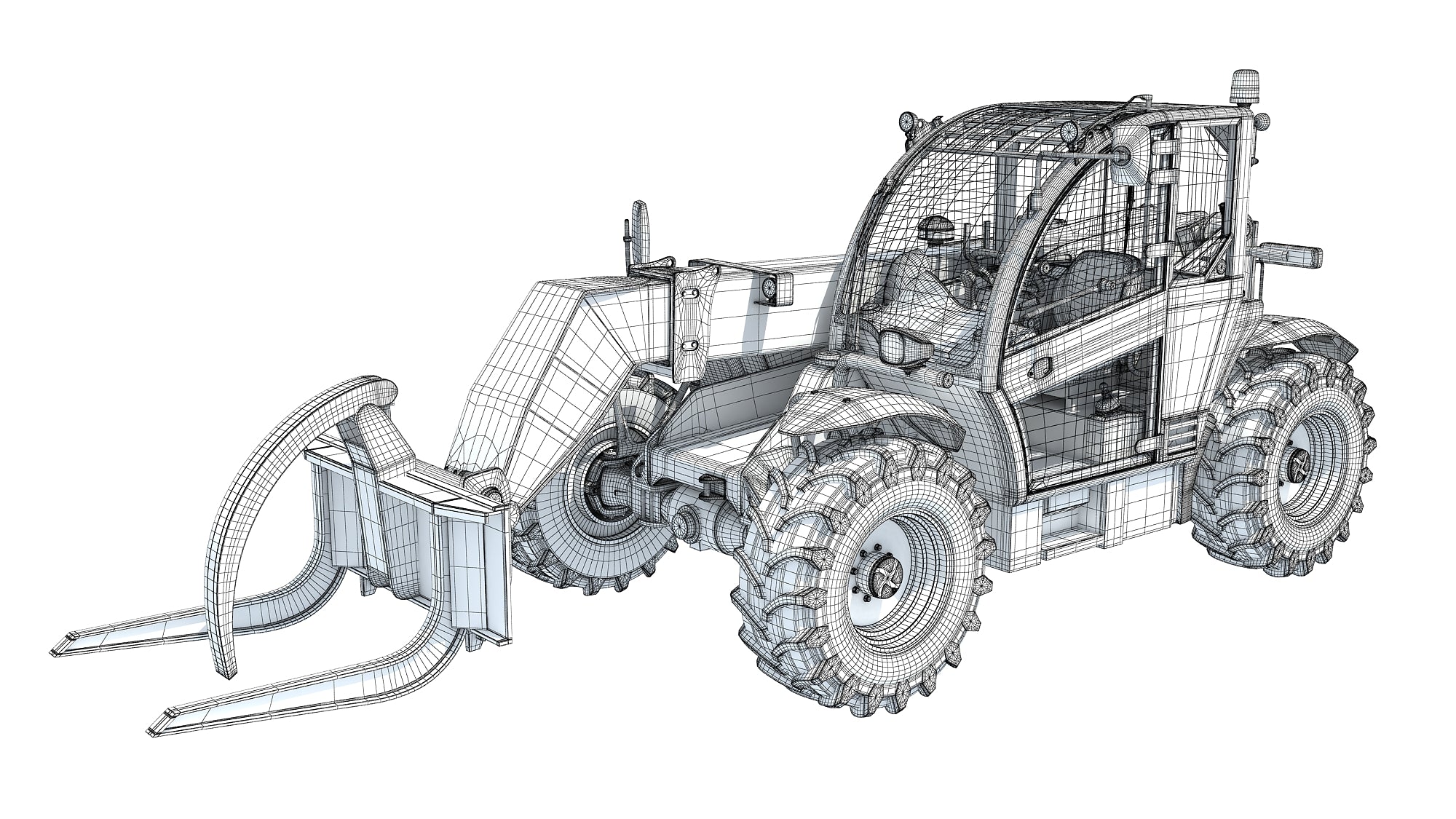 Telehandler Forklift 3D