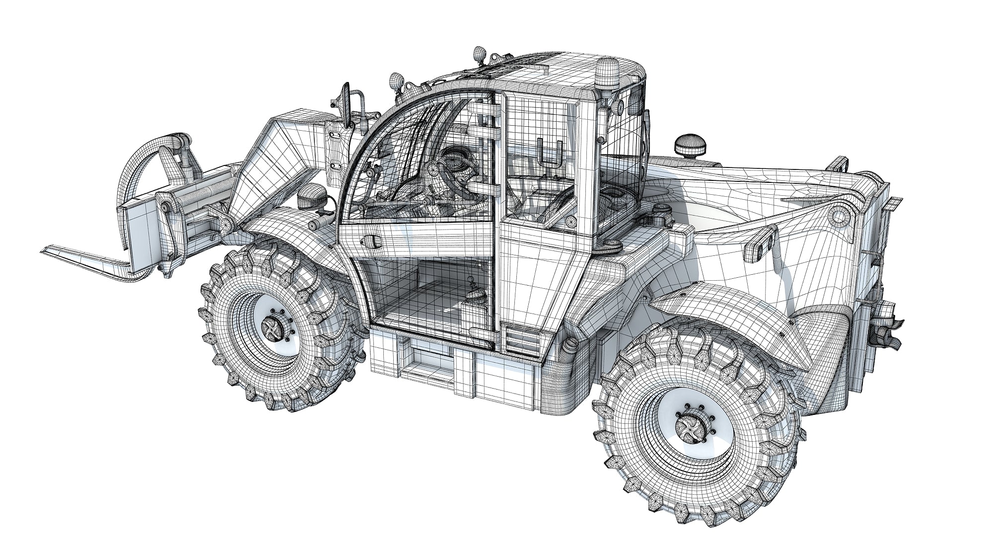 Telehandler Forklift 3D