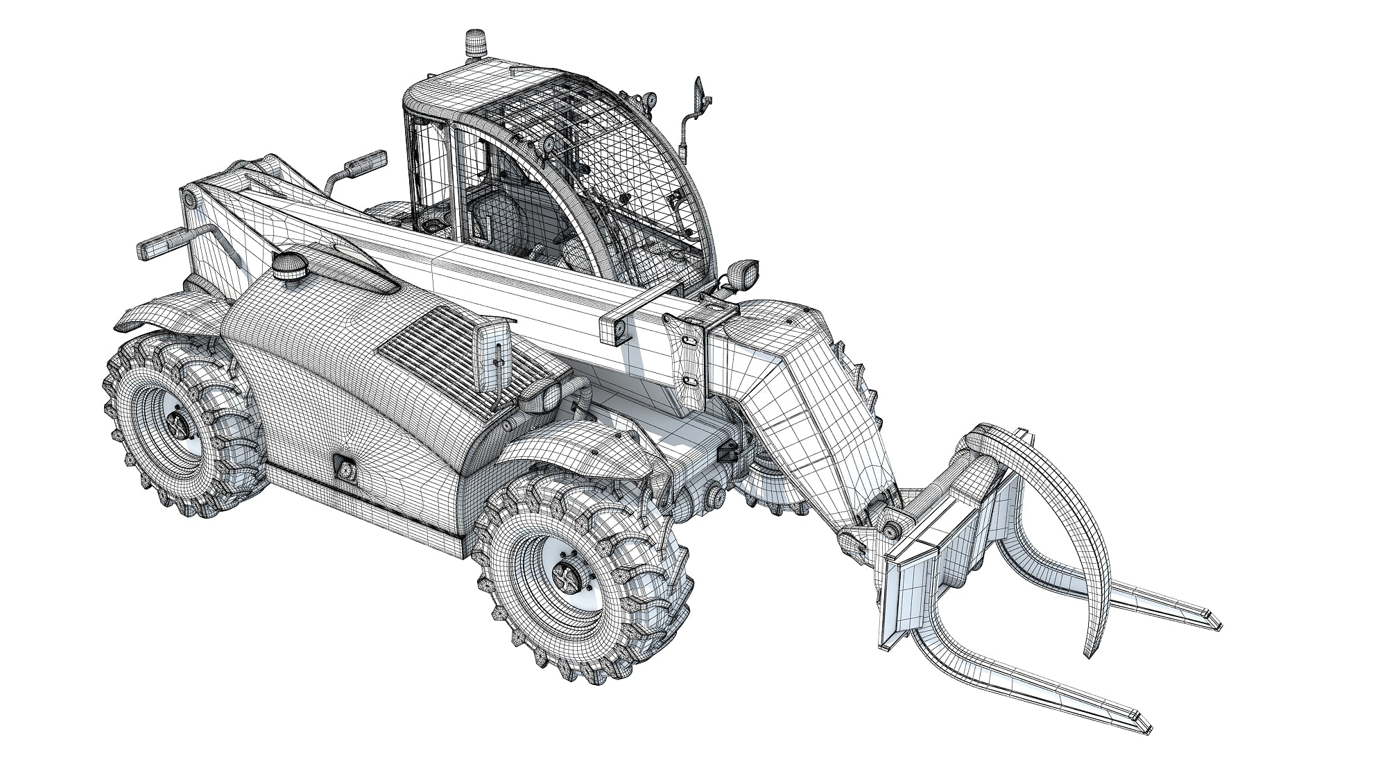 Telehandler Forklift 3D