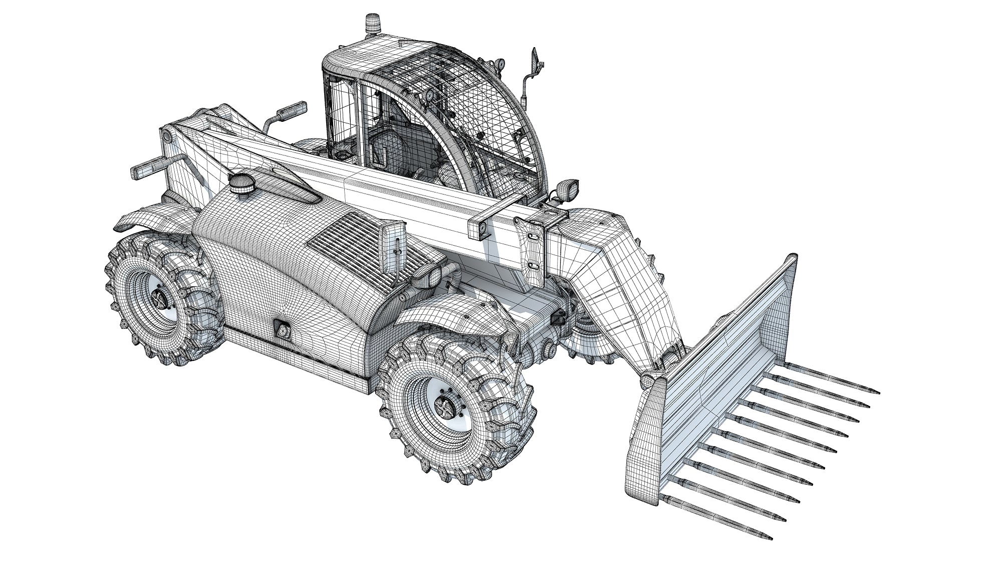 3D Grab Bucket Telehandler