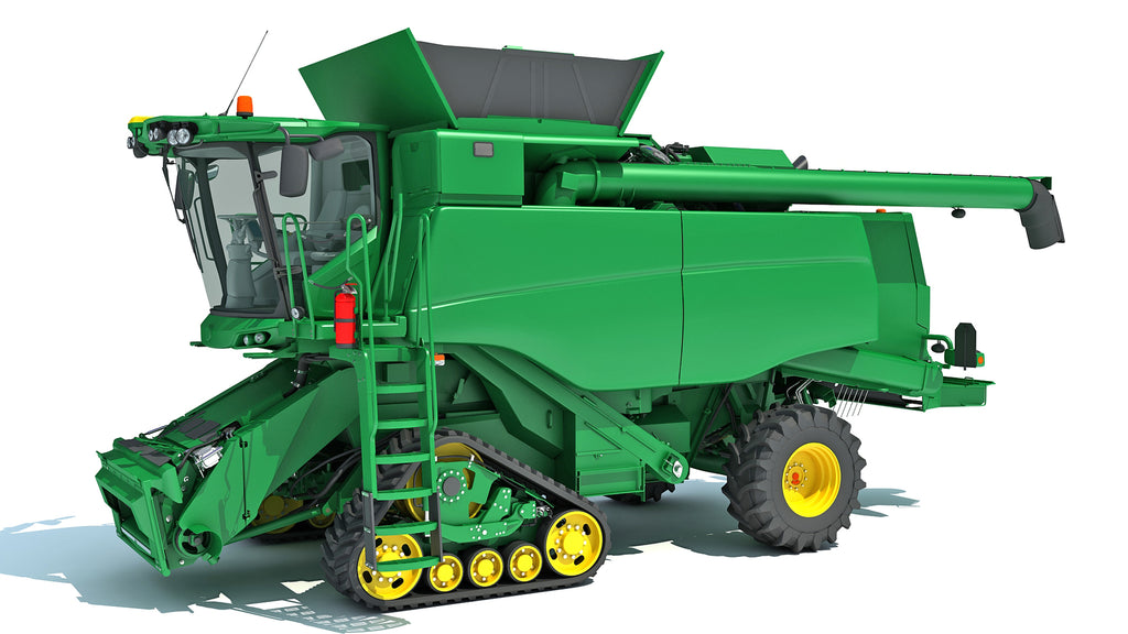 3D Tracked Combine Harvester Model