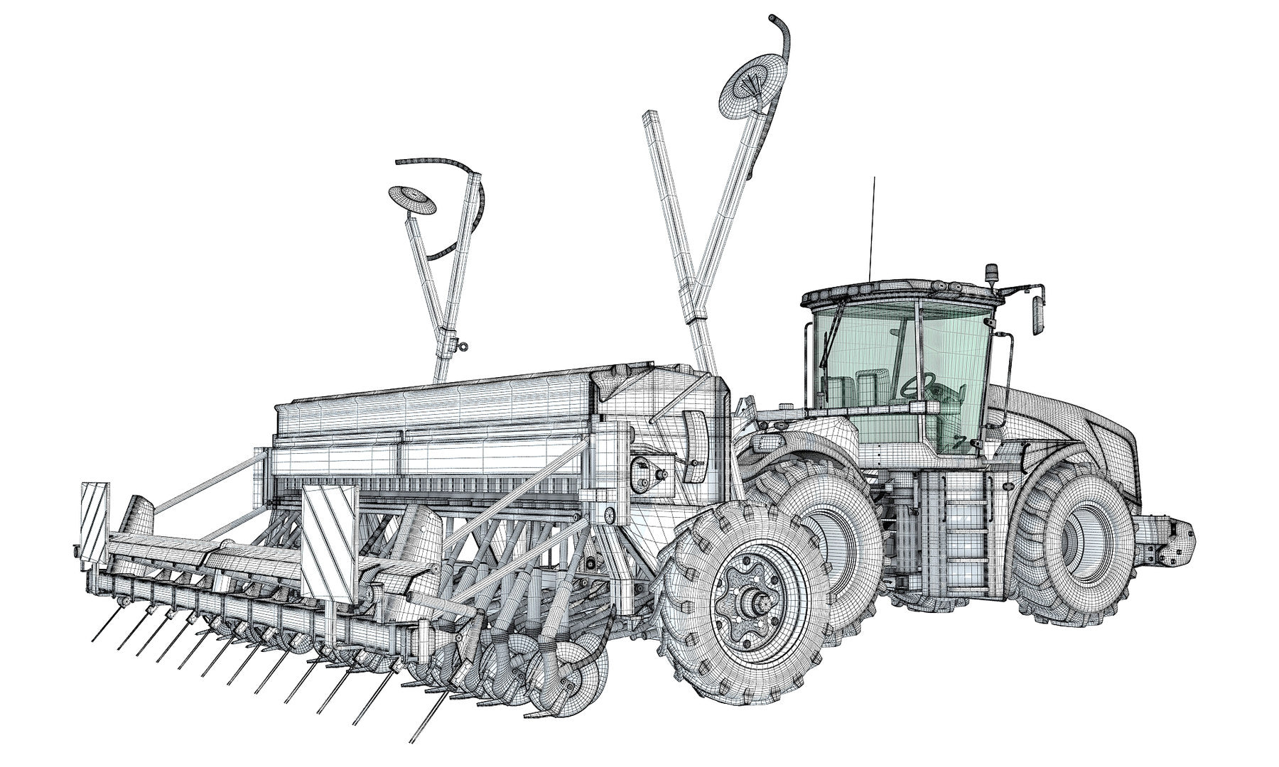 Seed Drill 3D Models