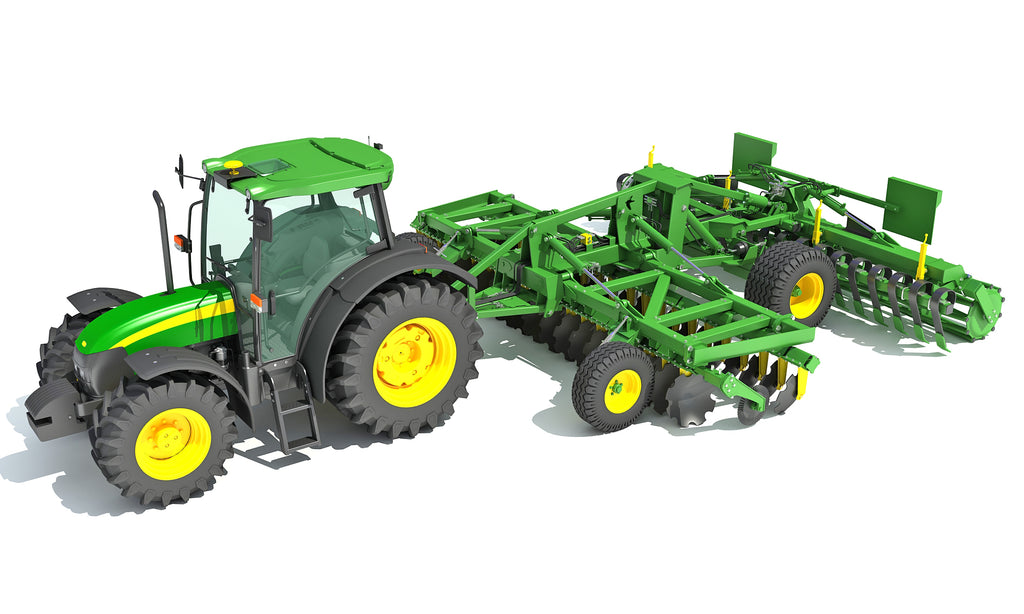 3D Tractor with Seed Drill