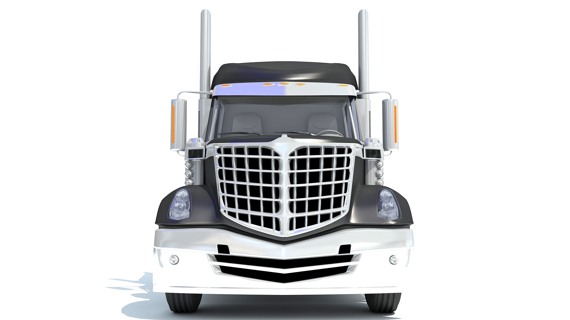 Semi Truck with Lowboy Trailer