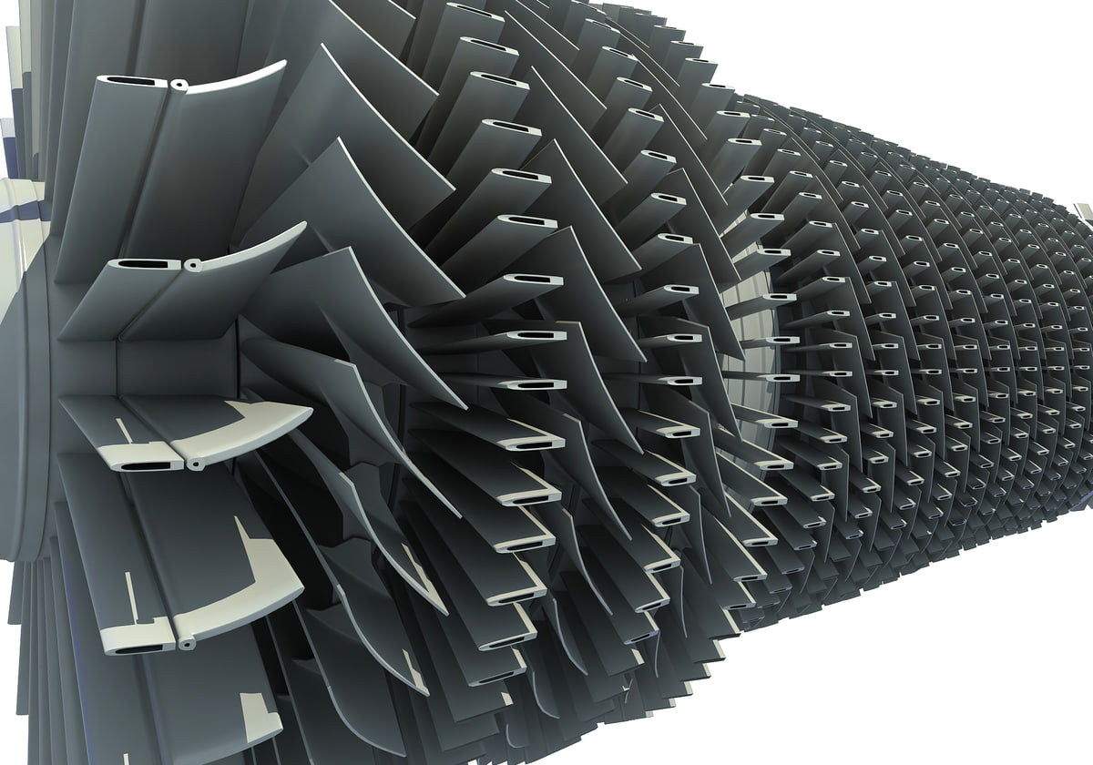 3D Turbines Collection Model