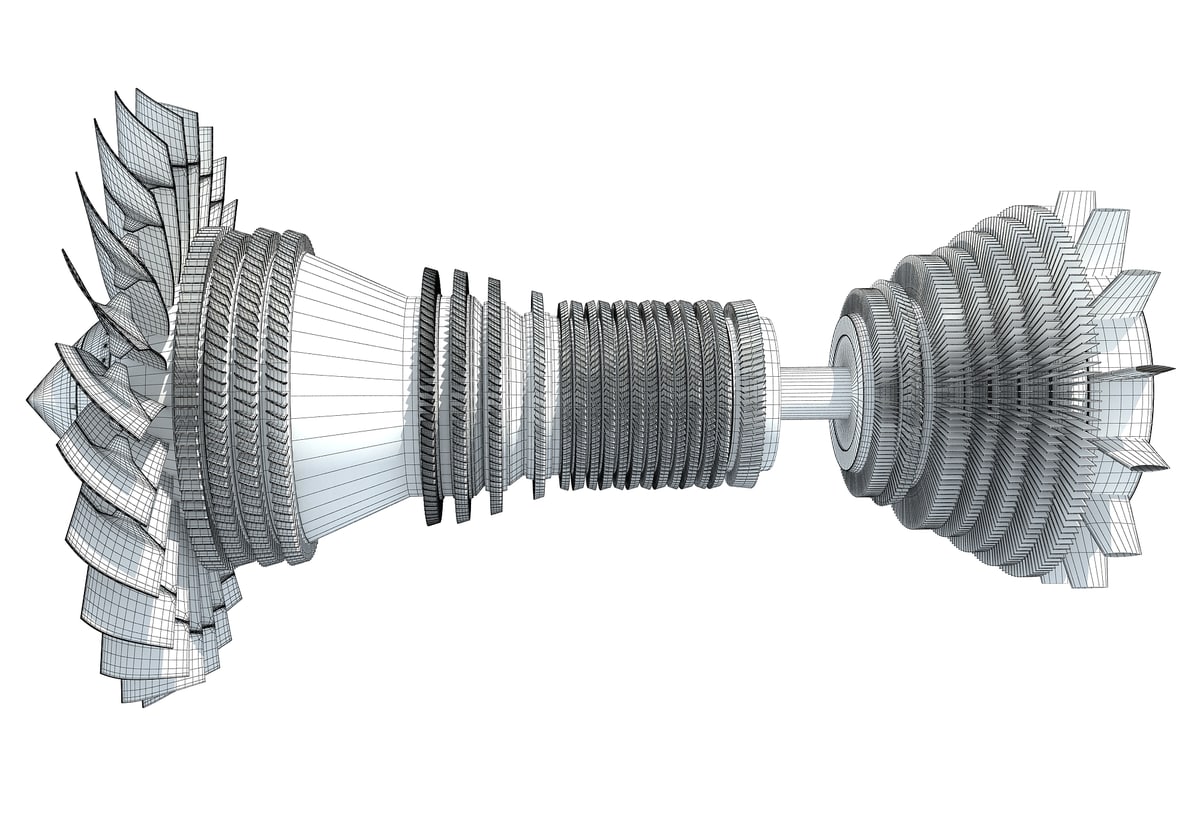 3D Turbines Collection Model
