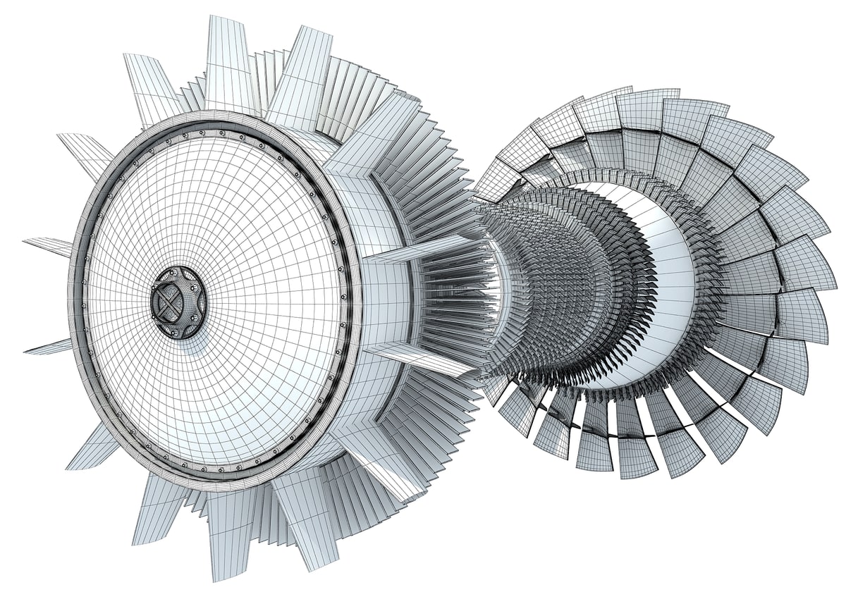 3D Turbines Collection Model
