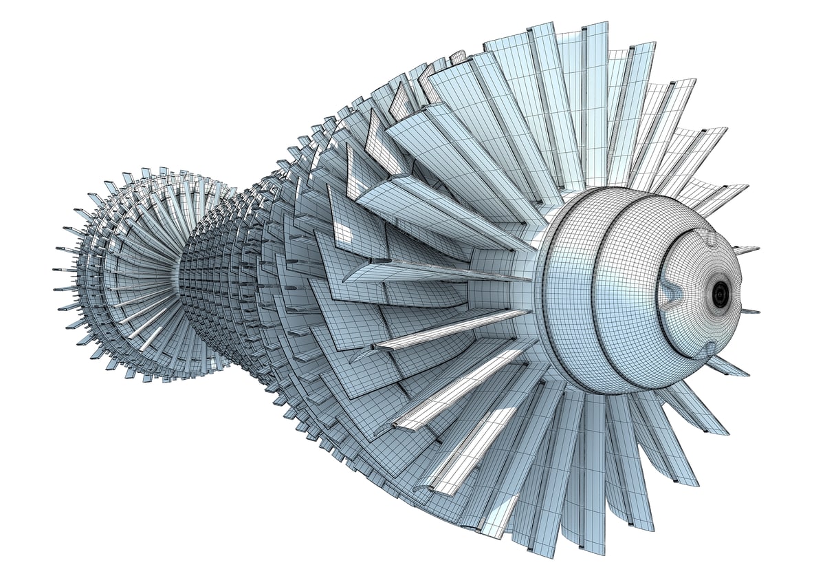 3D Turbines Collection Model