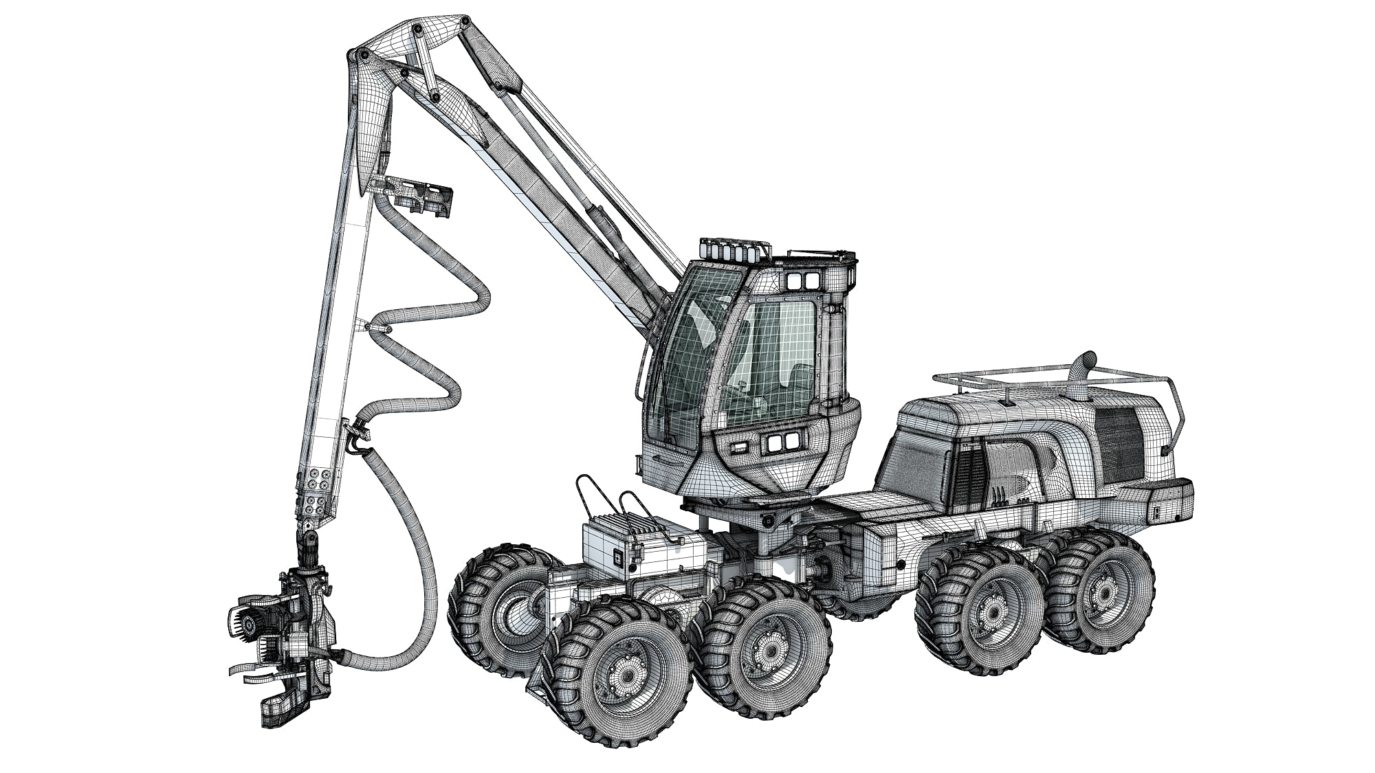 Komatsu Forestry Machine 3D Models