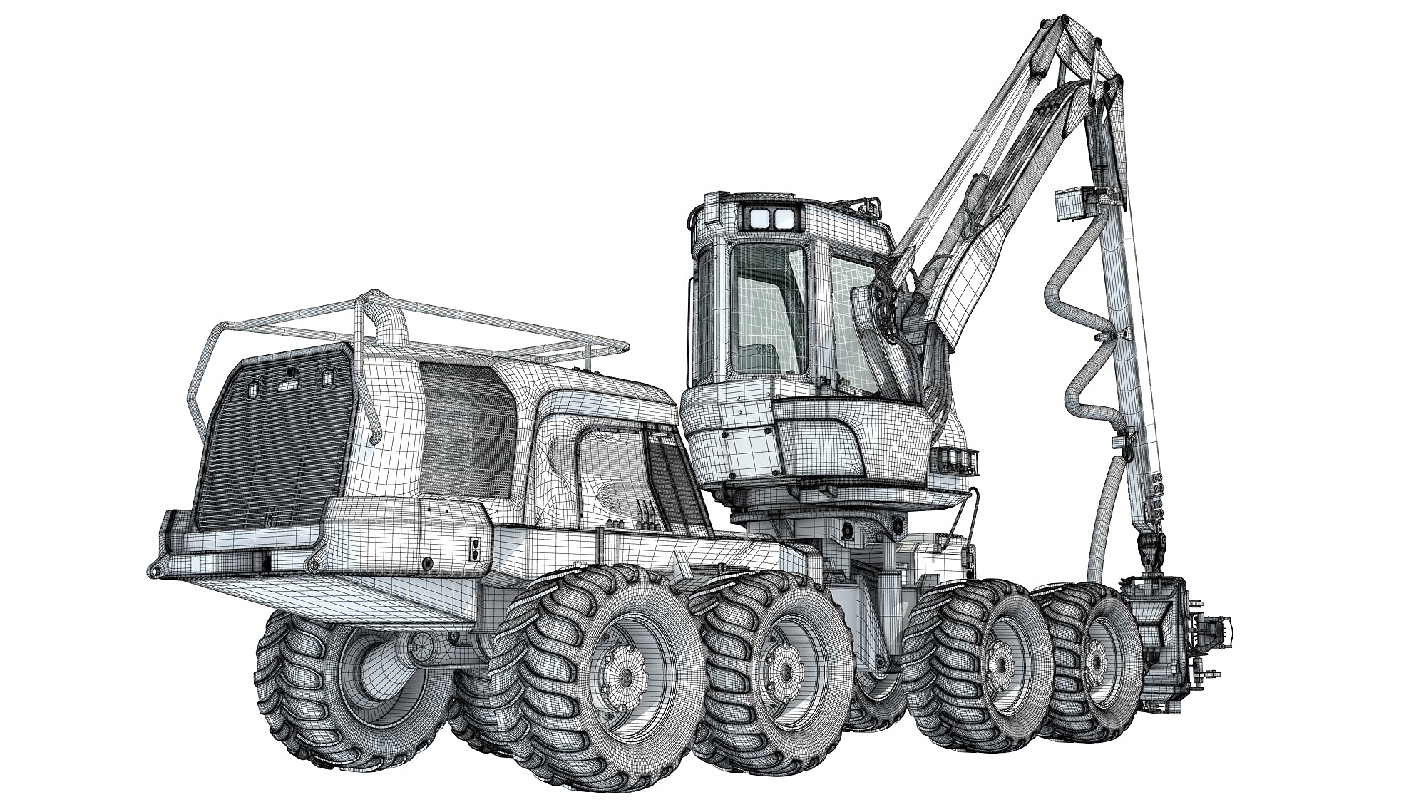 Komatsu Forestry Machine 3D Models