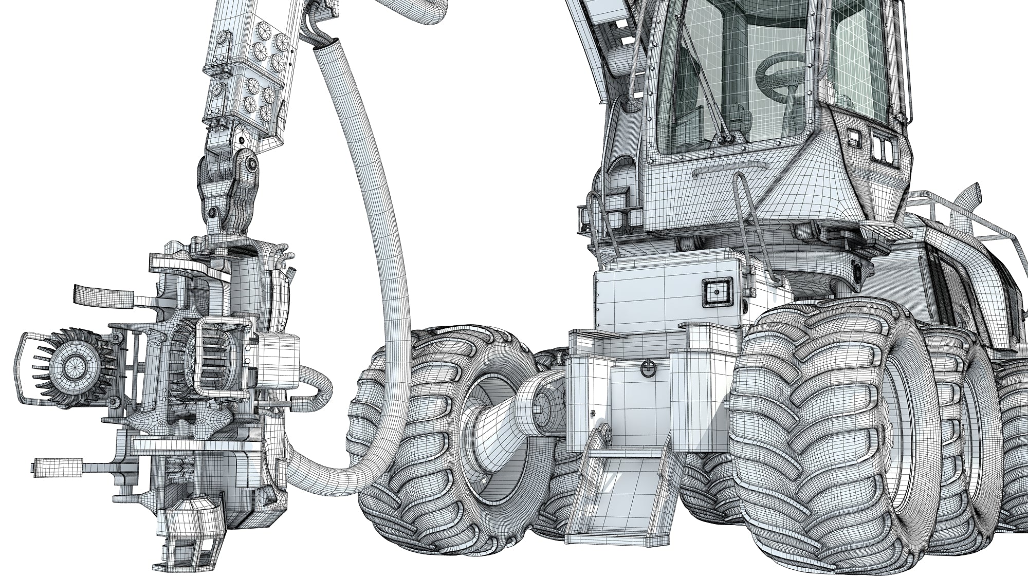 Forestry Machine 3D Models
