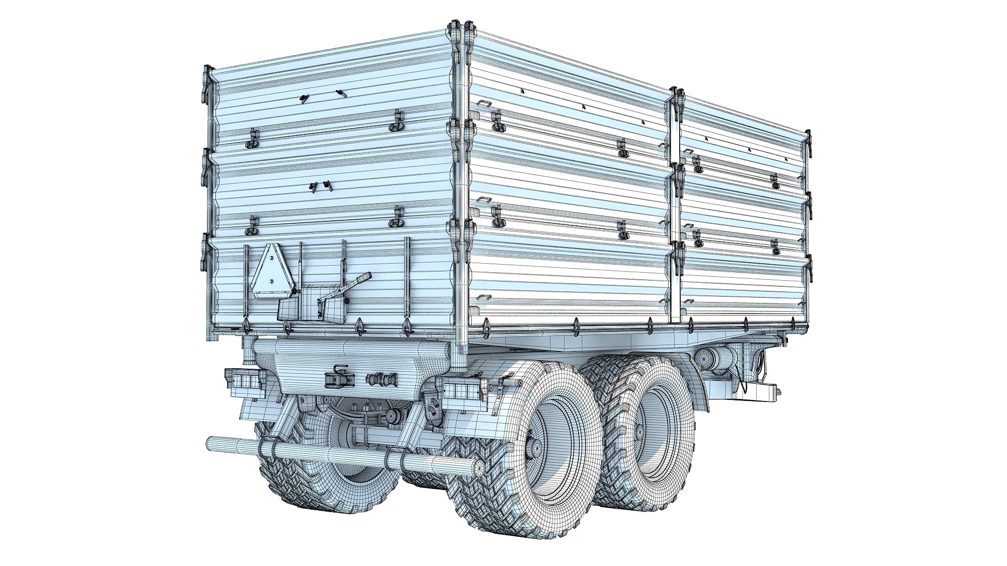 Farm Tractor Trailer 3D model