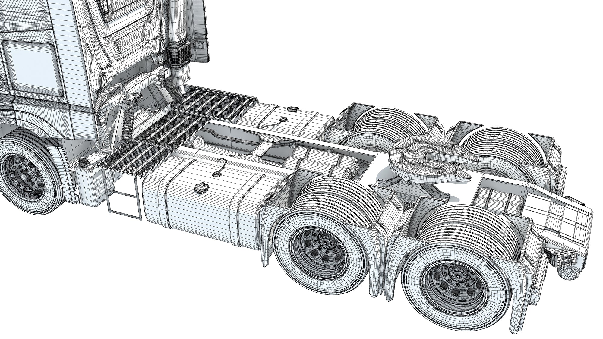 Mercedes Actros Semi Truck 3D